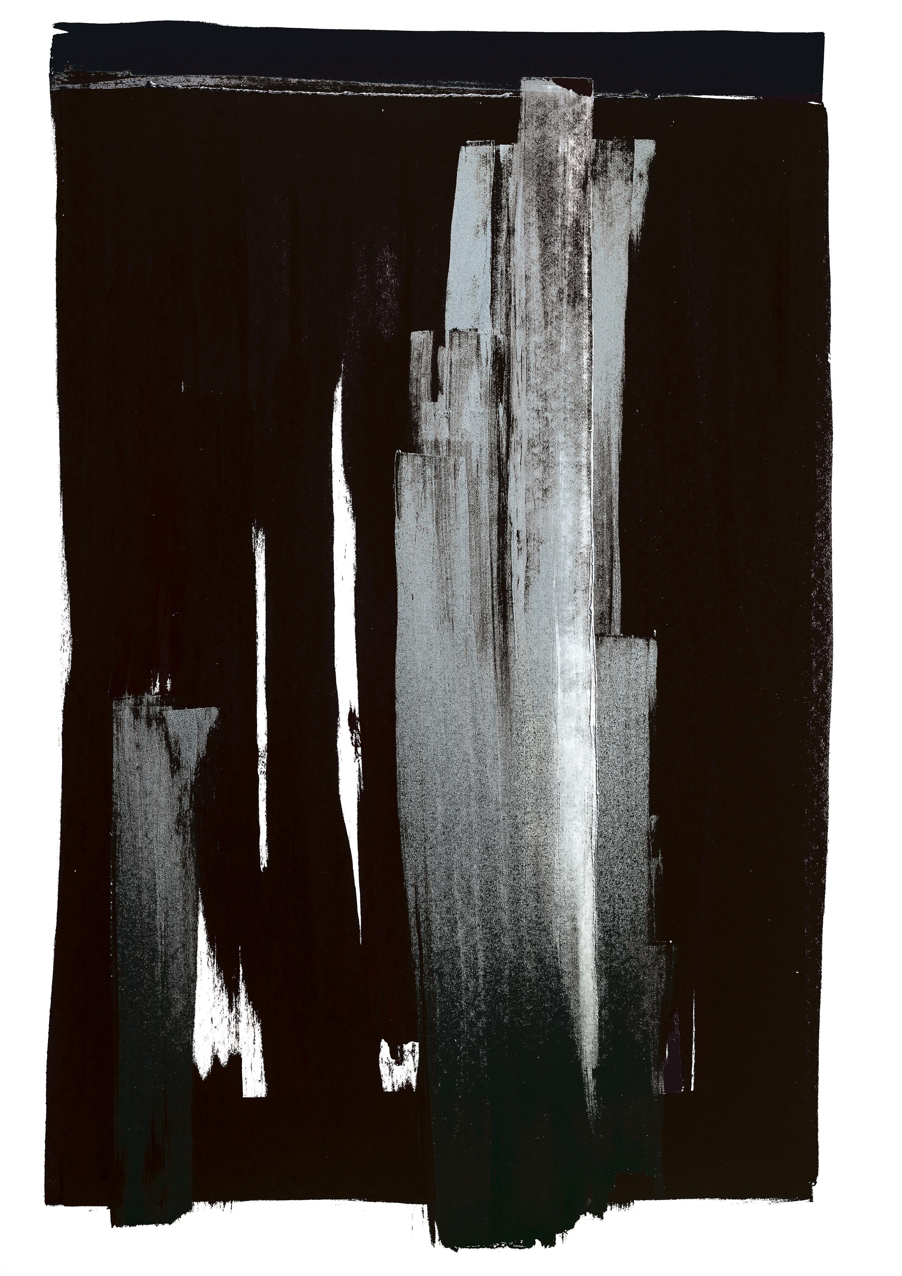 Spritzschutz-Abstrakte Monochrom-Malerei Schwarz auf Weiß