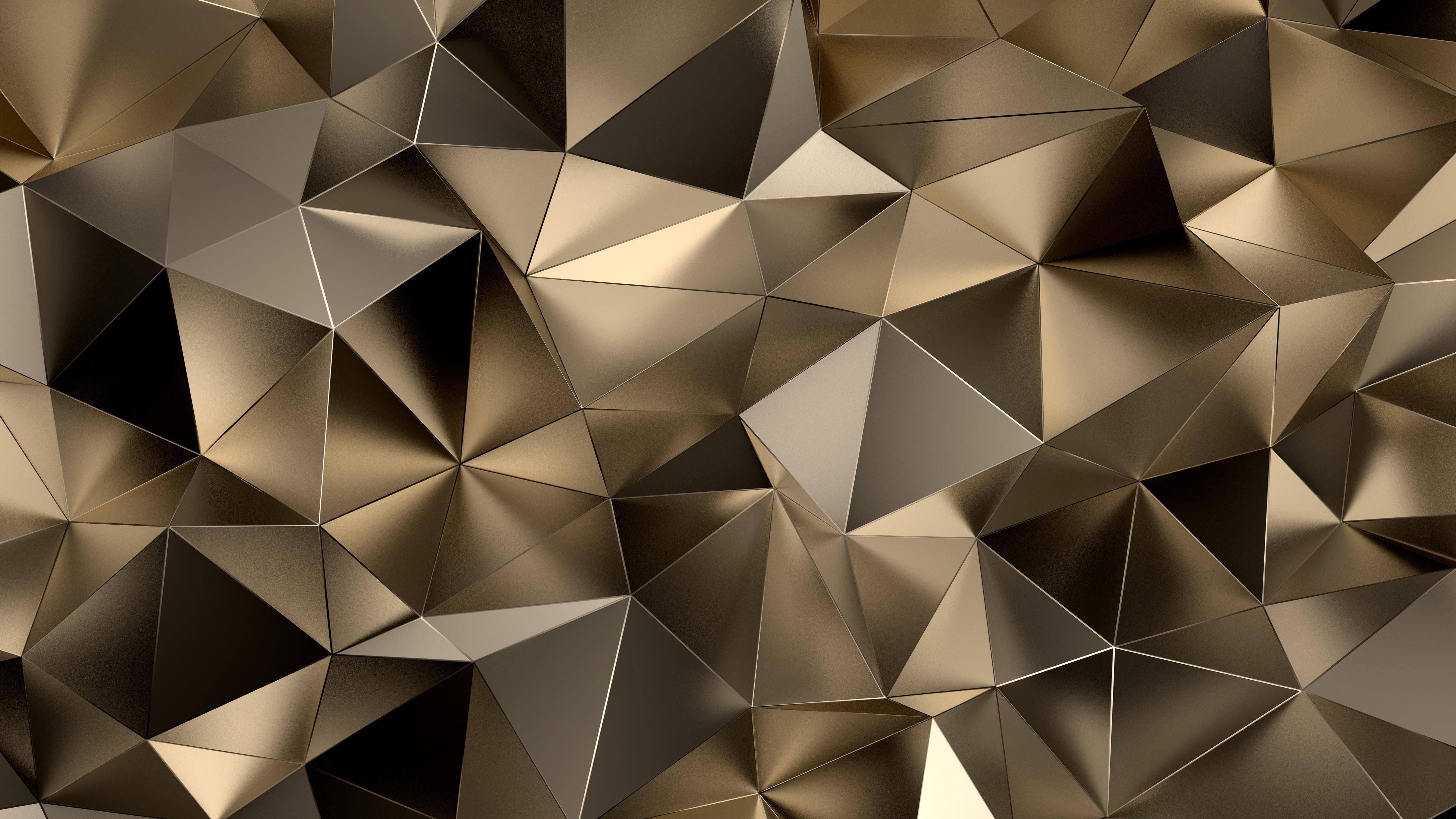 Spritzschutz-Abstrakte goldene triangulare Kristalltextur