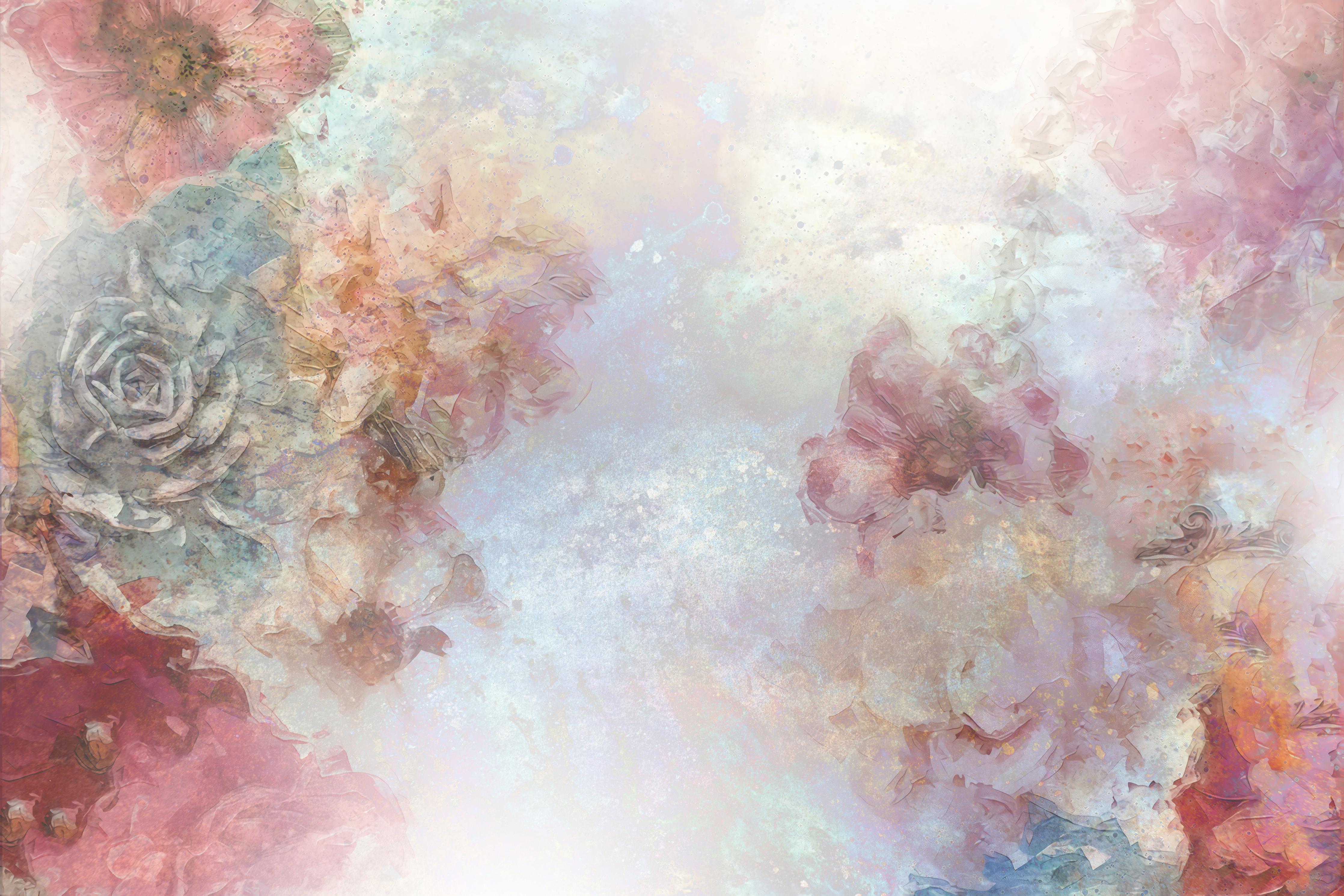 Spritzschutz-Buntes Blumen Portrait