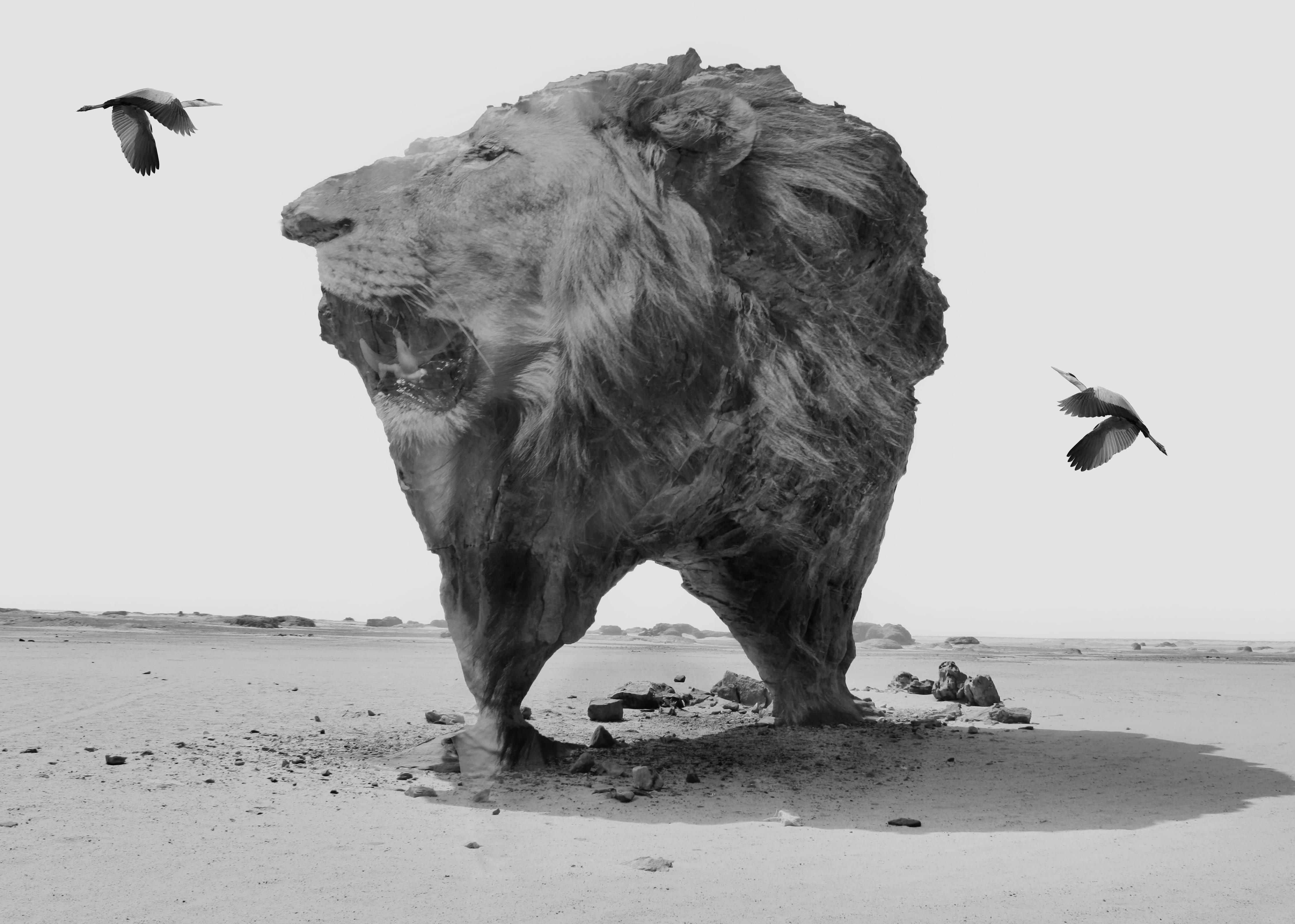 Spritzschutz-Digitalkunst - Löwe