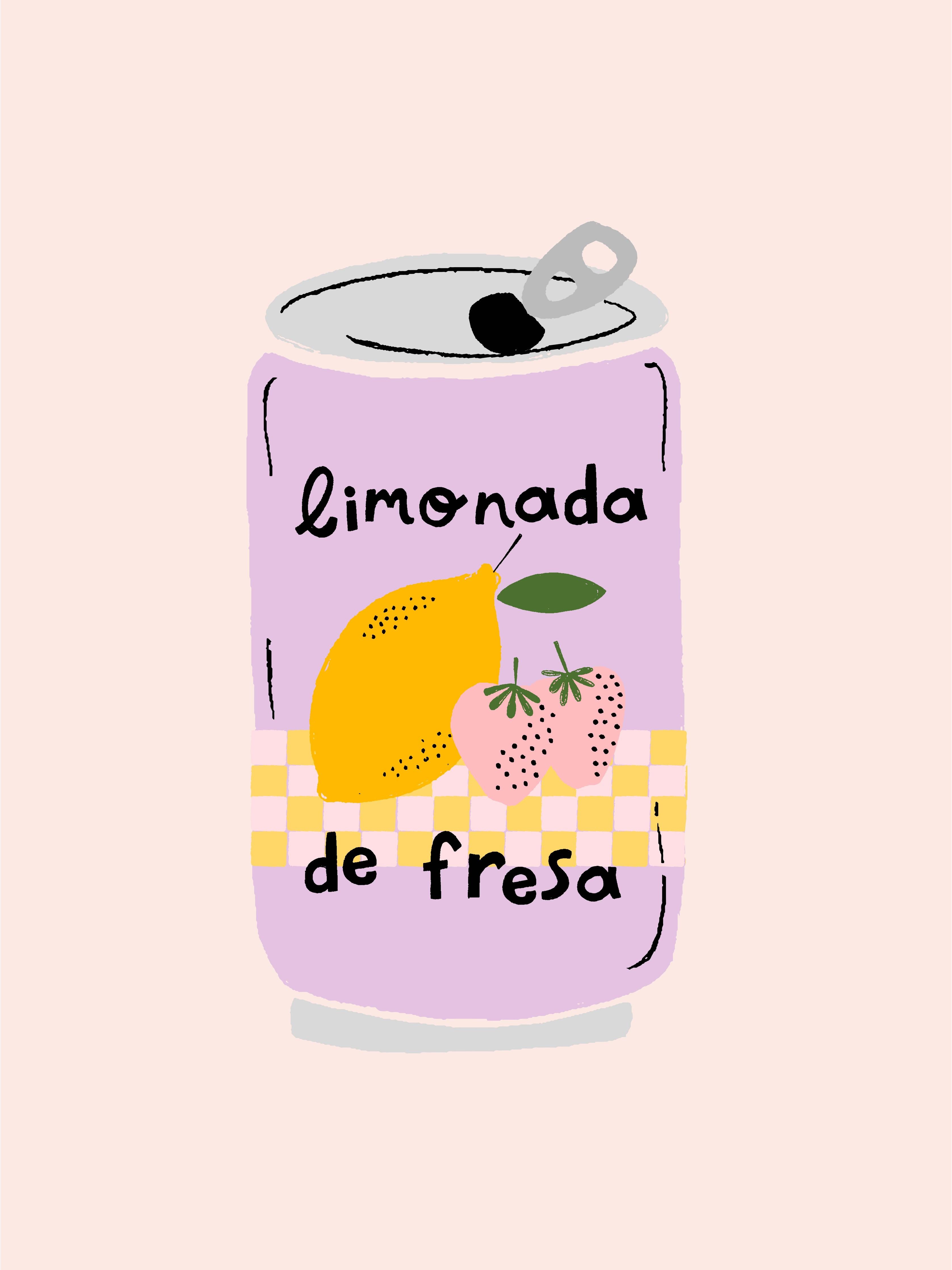 Spritzschutz-Eistee Dose mit Zitrusfrucht & Erdbeeren