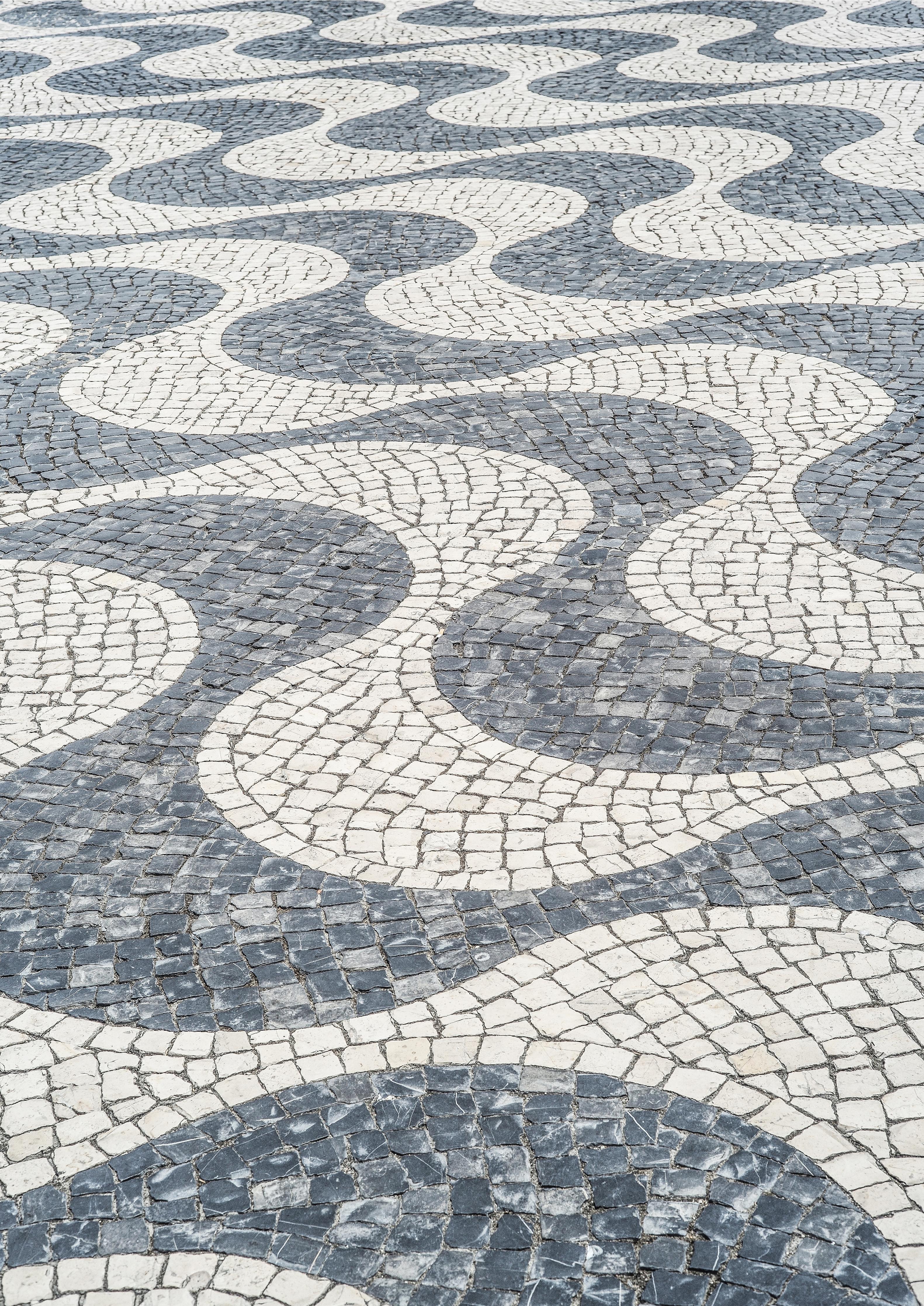 Spritzschutz-Geometrisches Mosaikmuster in Schwarz-Weiß