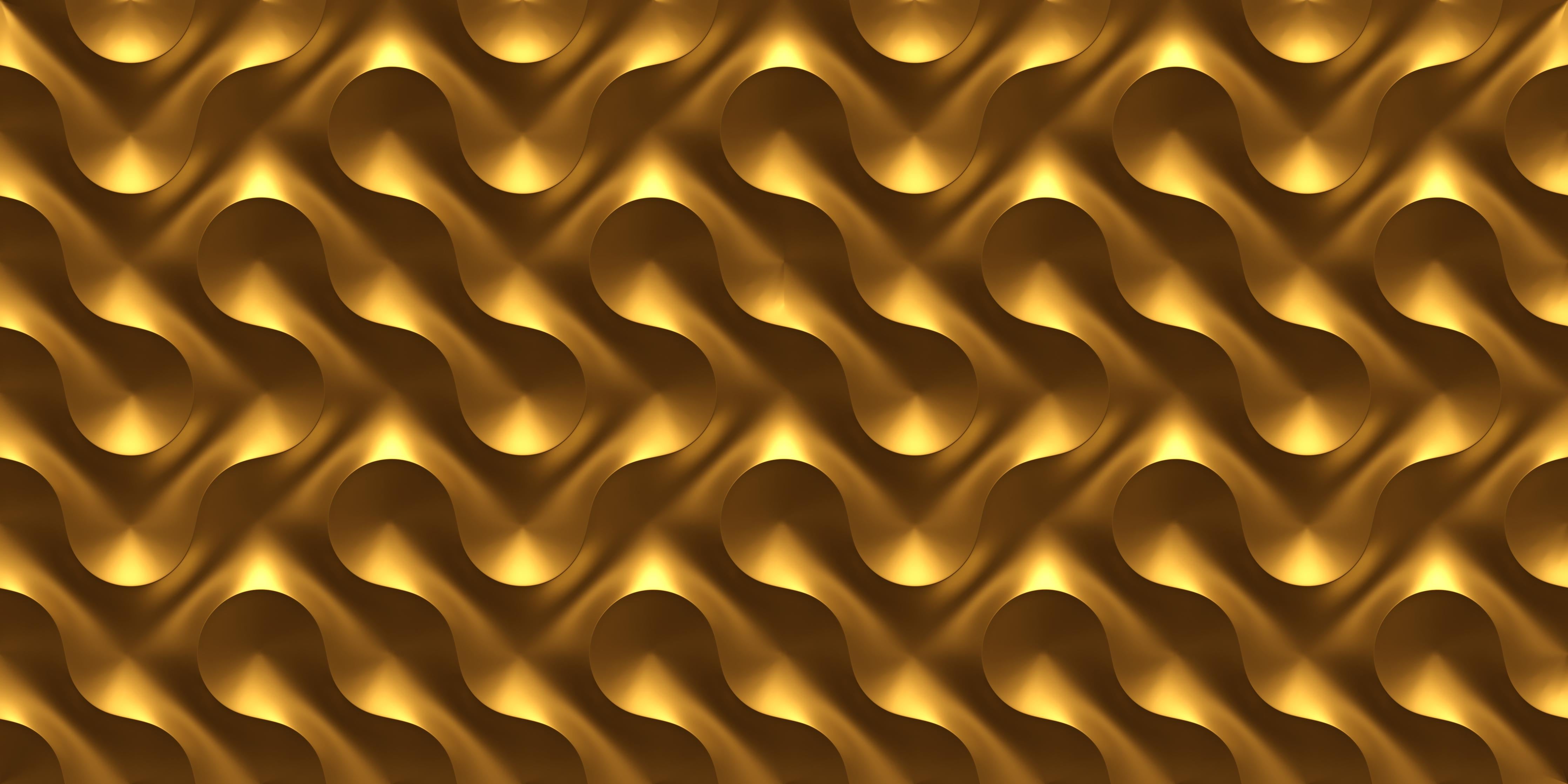 Spritzschutz-Goldenes Wellen Muster