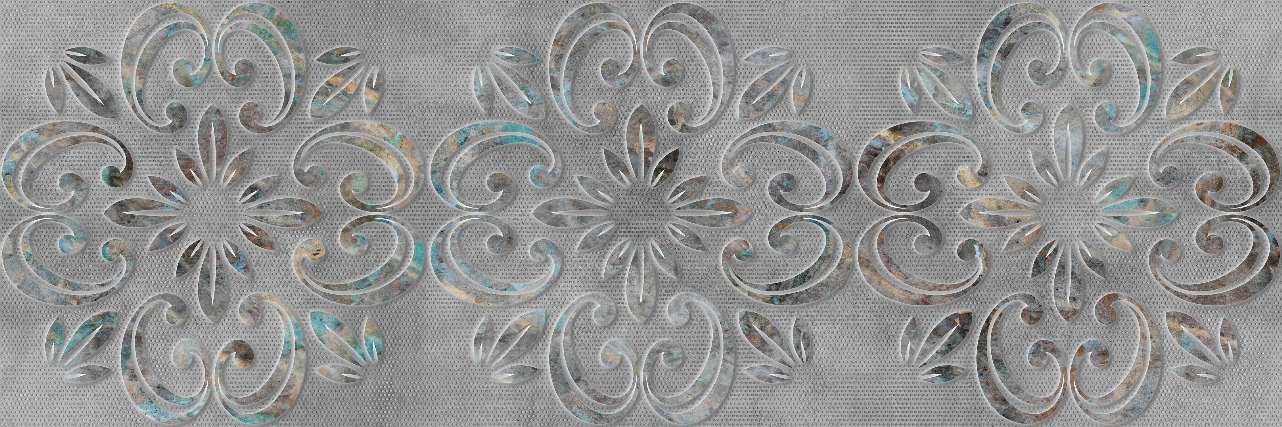 Spritzschutz-Graues Ornamentmuster - Zementwandtextur