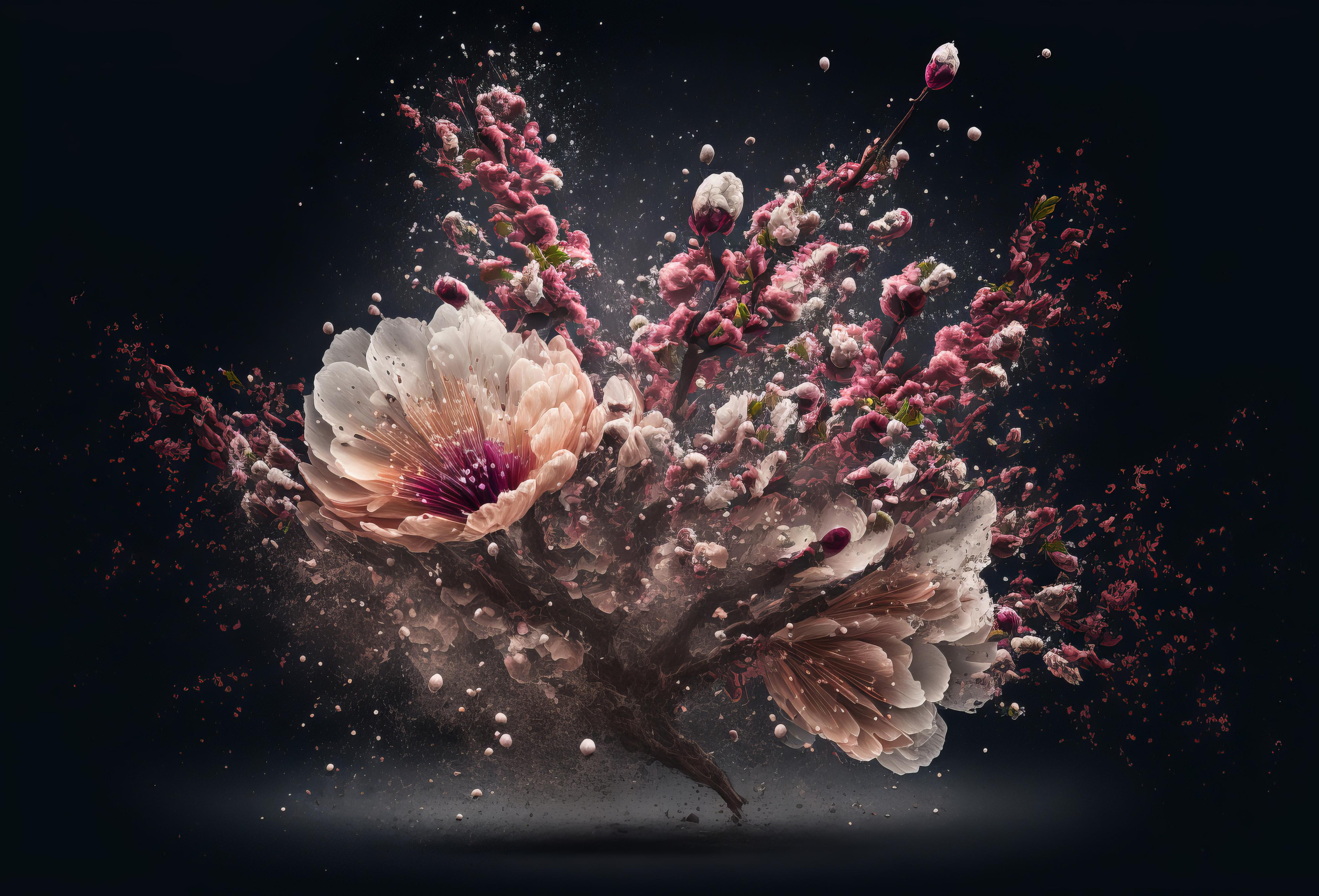 Spritzschutz-Kreative Kirschblütenblütenexplosion