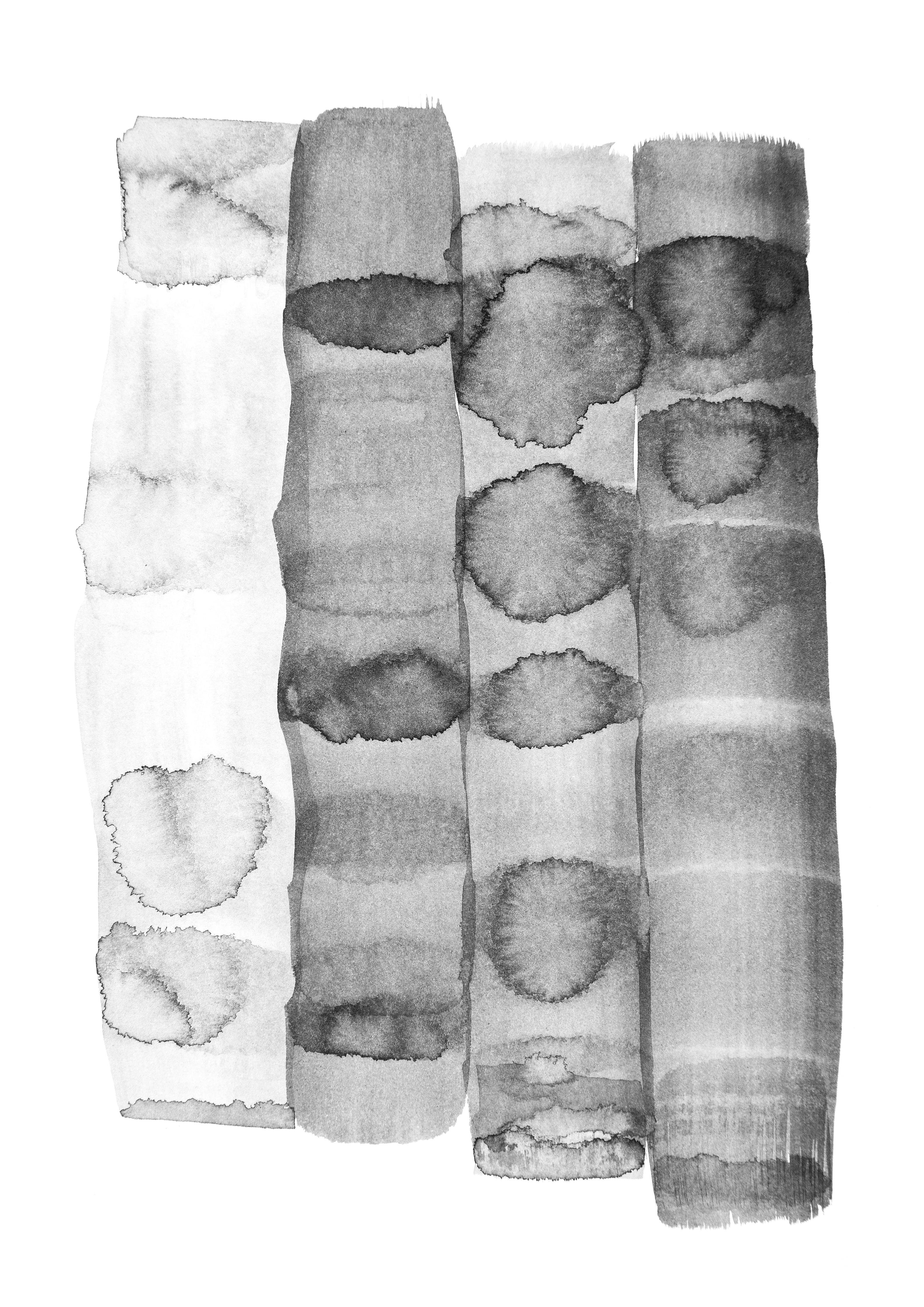 Spritzschutz-Künstlerisches Aquarell Muster in Grautönen