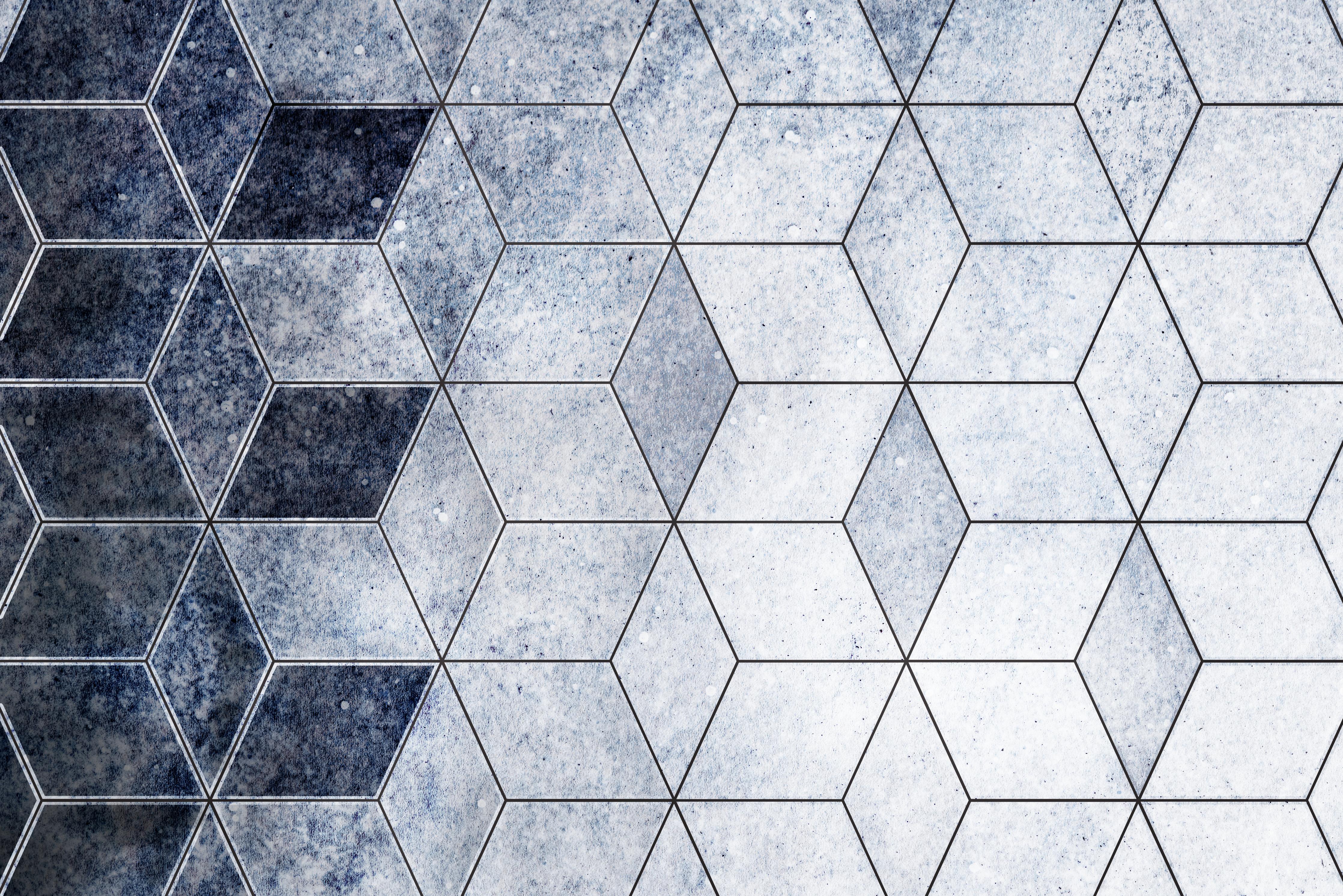 Spritzschutz-Moderne Blau-Graue Wabenmuster Textur