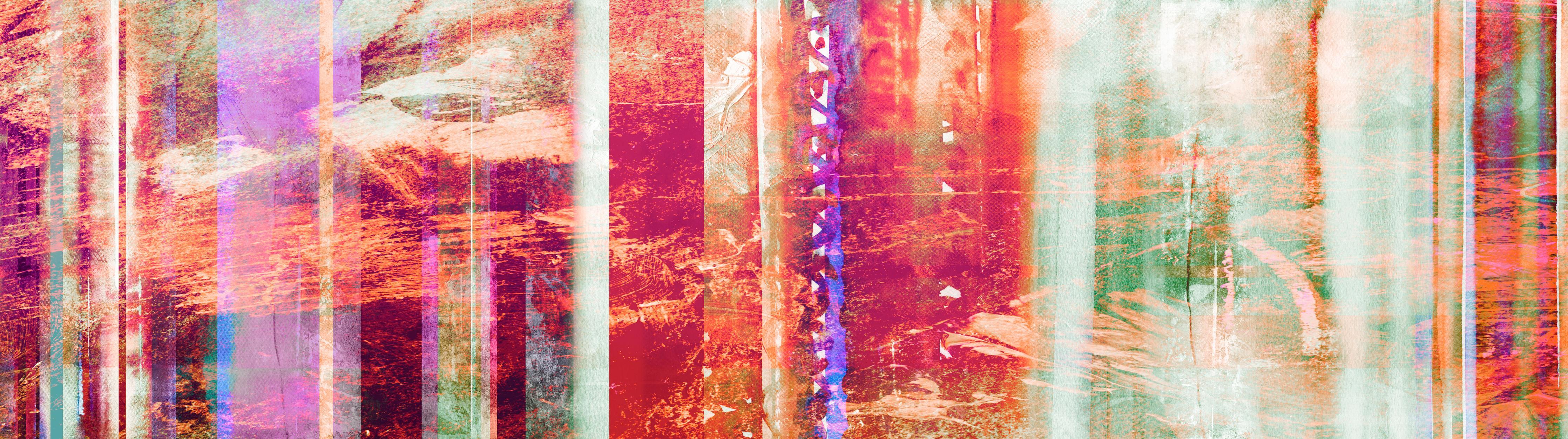 Spritzschutz-Aquarell pastellfarbige Streifen