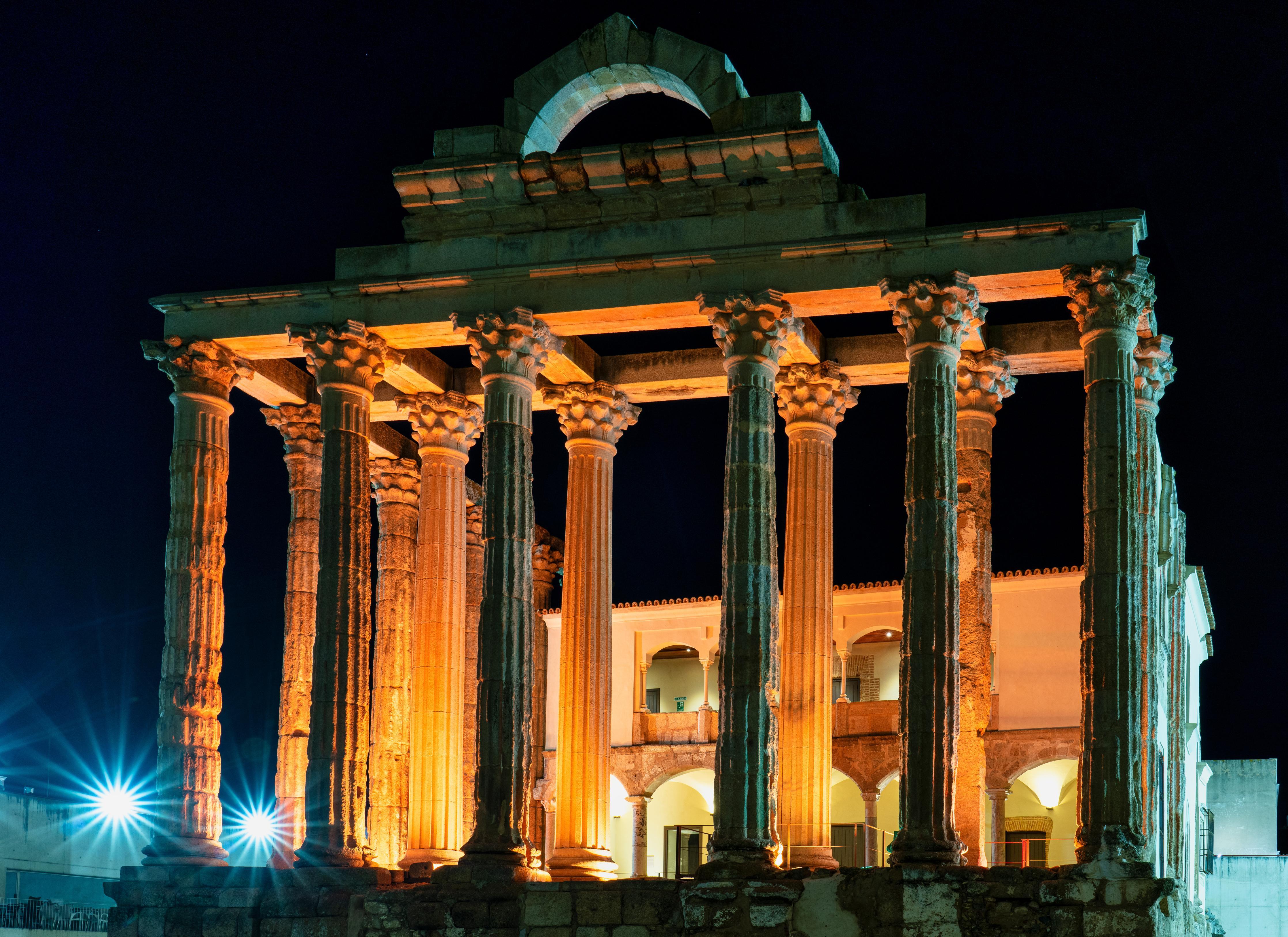 Spritzschutz-Der römische Tempel der Diana in Merida