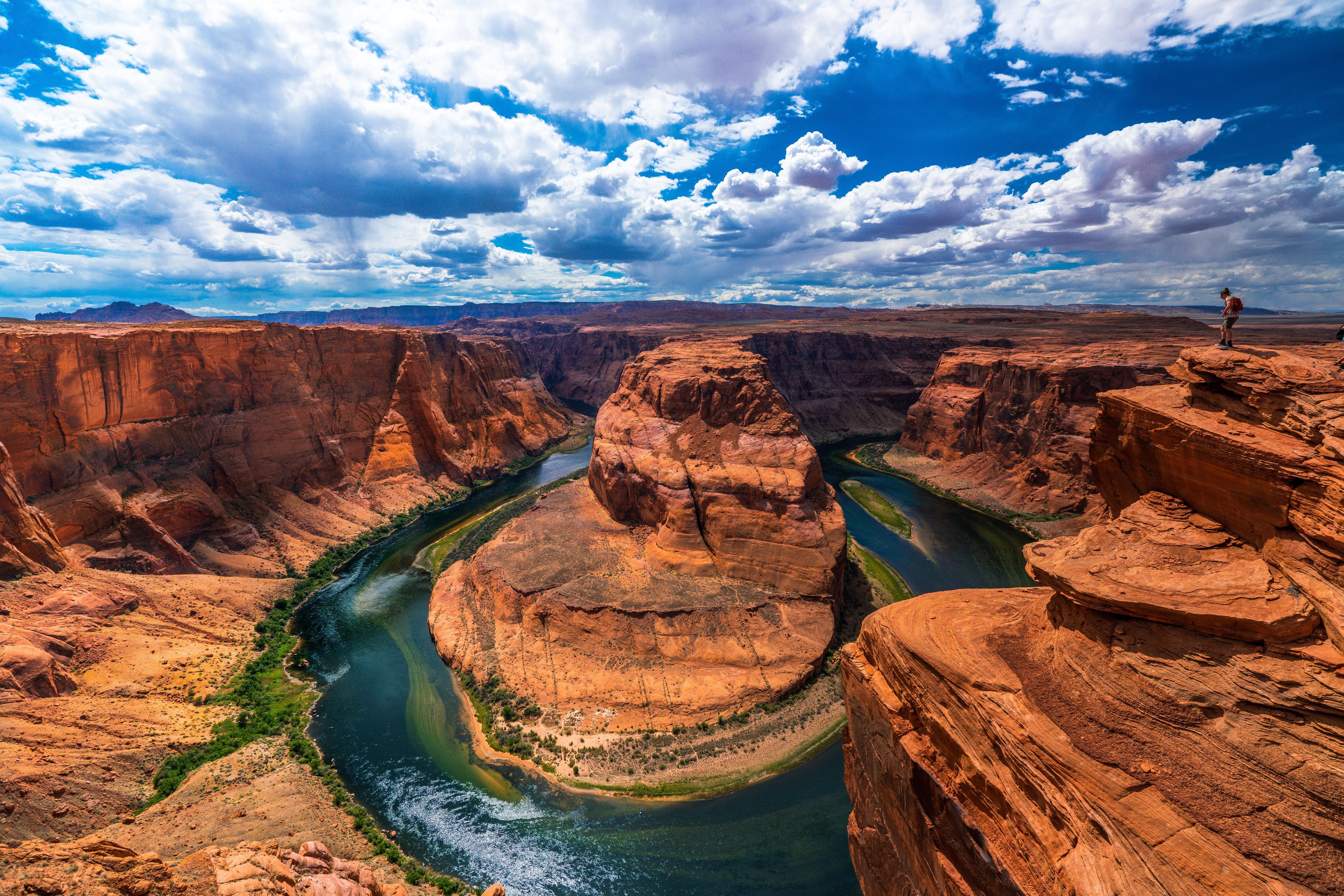 Spritzschutz-Horseshoe Bend Tal in Arizona bei Tag