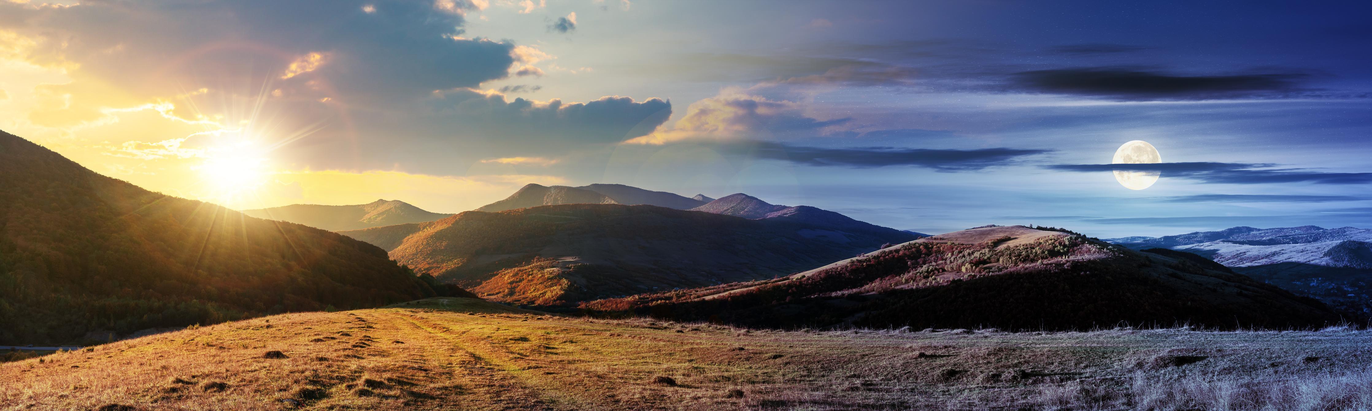 Spritzschutz-Wunderschönes Panorama eines Bergkamms