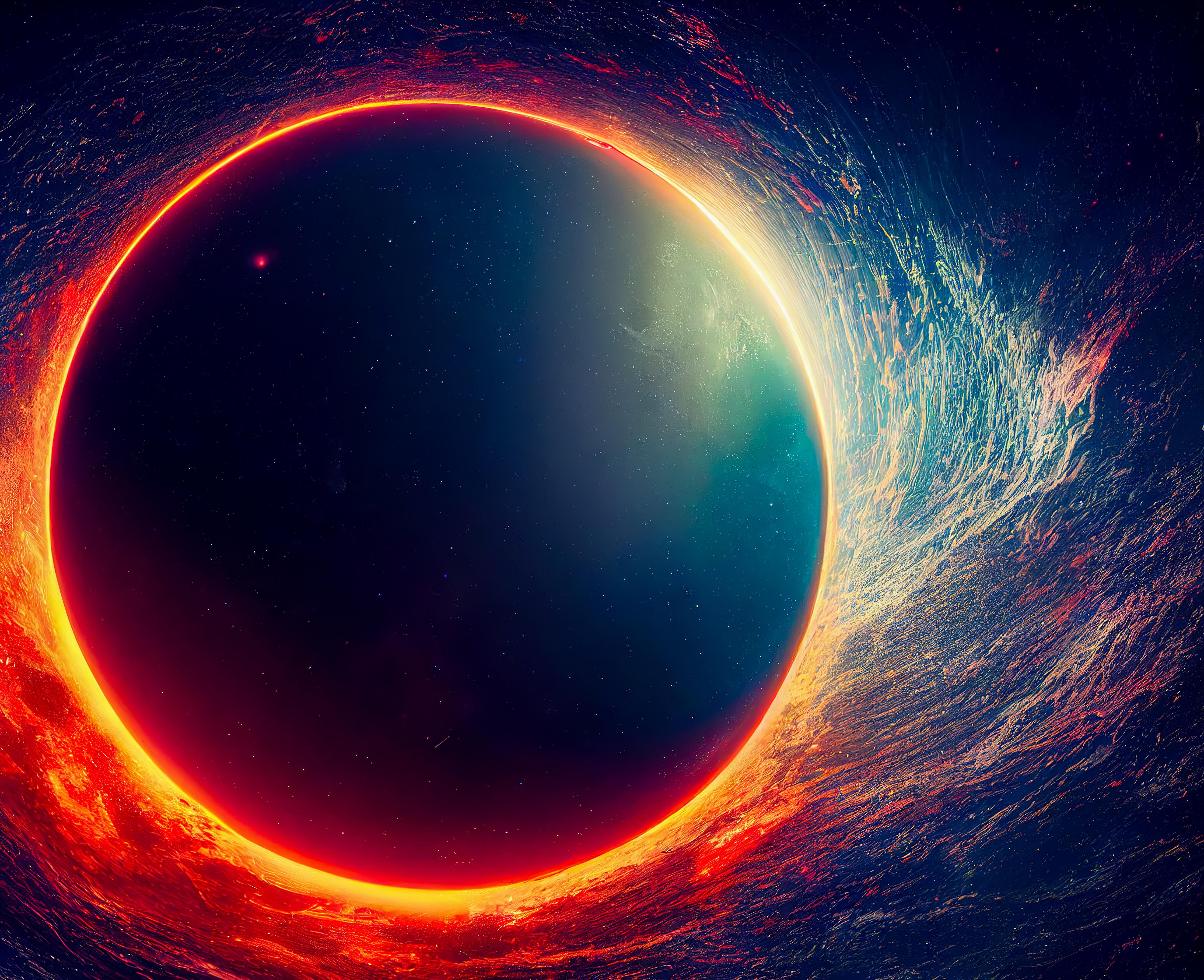 Spritzschutz-Universumsszene mit Planeten