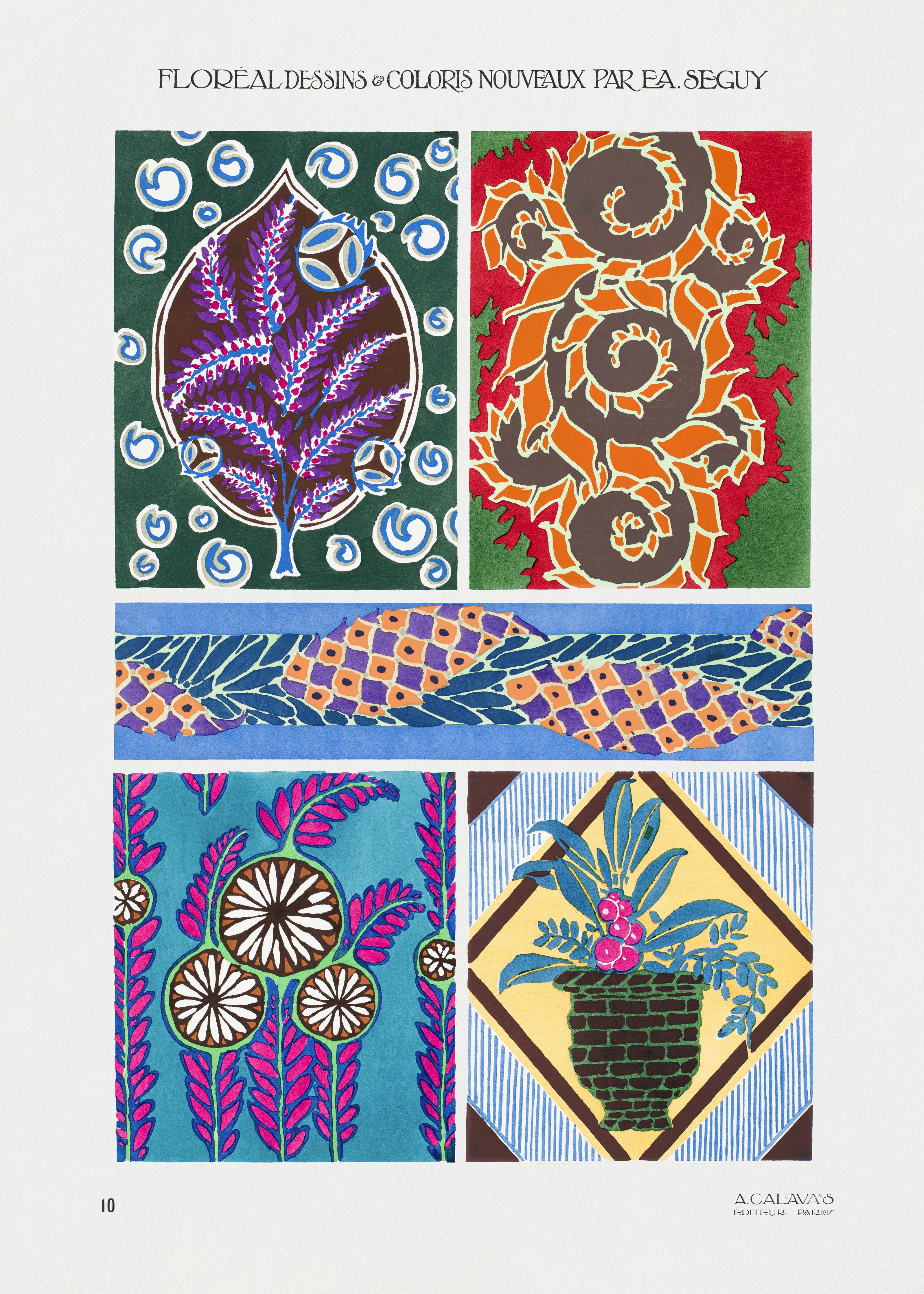 Spritzschutz-Vintage Floral Kunst Muster Poster