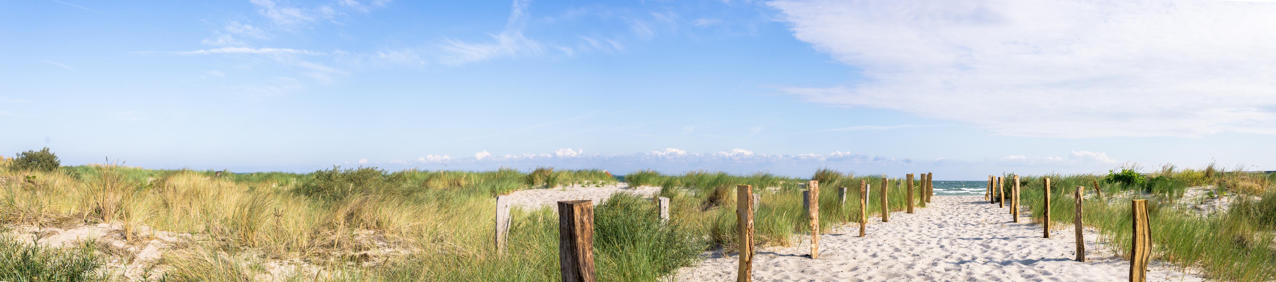 Spritzschutz-Weites Dünenpanorama Strandblick