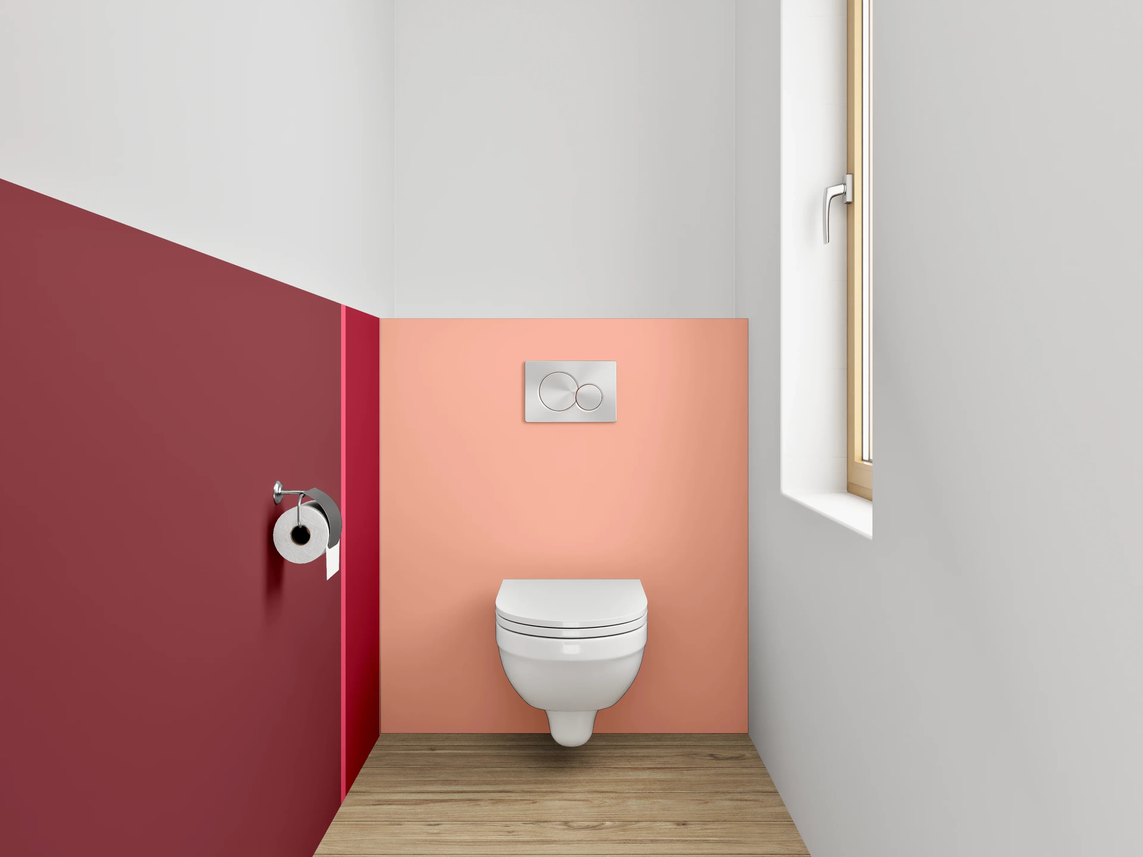 WC-Rückwand - Abstrakte Braun-Rot- und Beigetöne Block