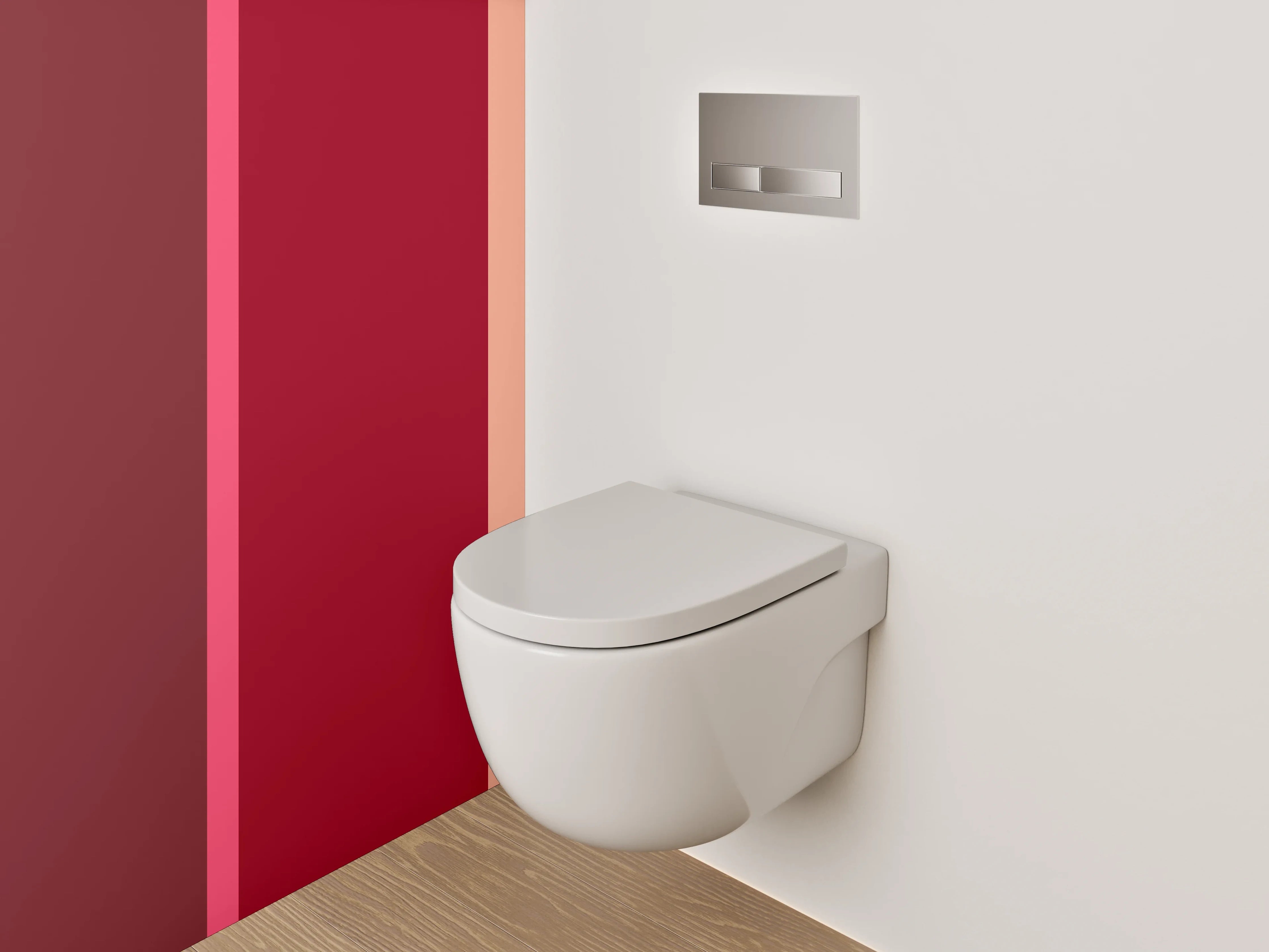 WC-Rückwand - Abstrakte Braun-Rot- und Beigetöne Block