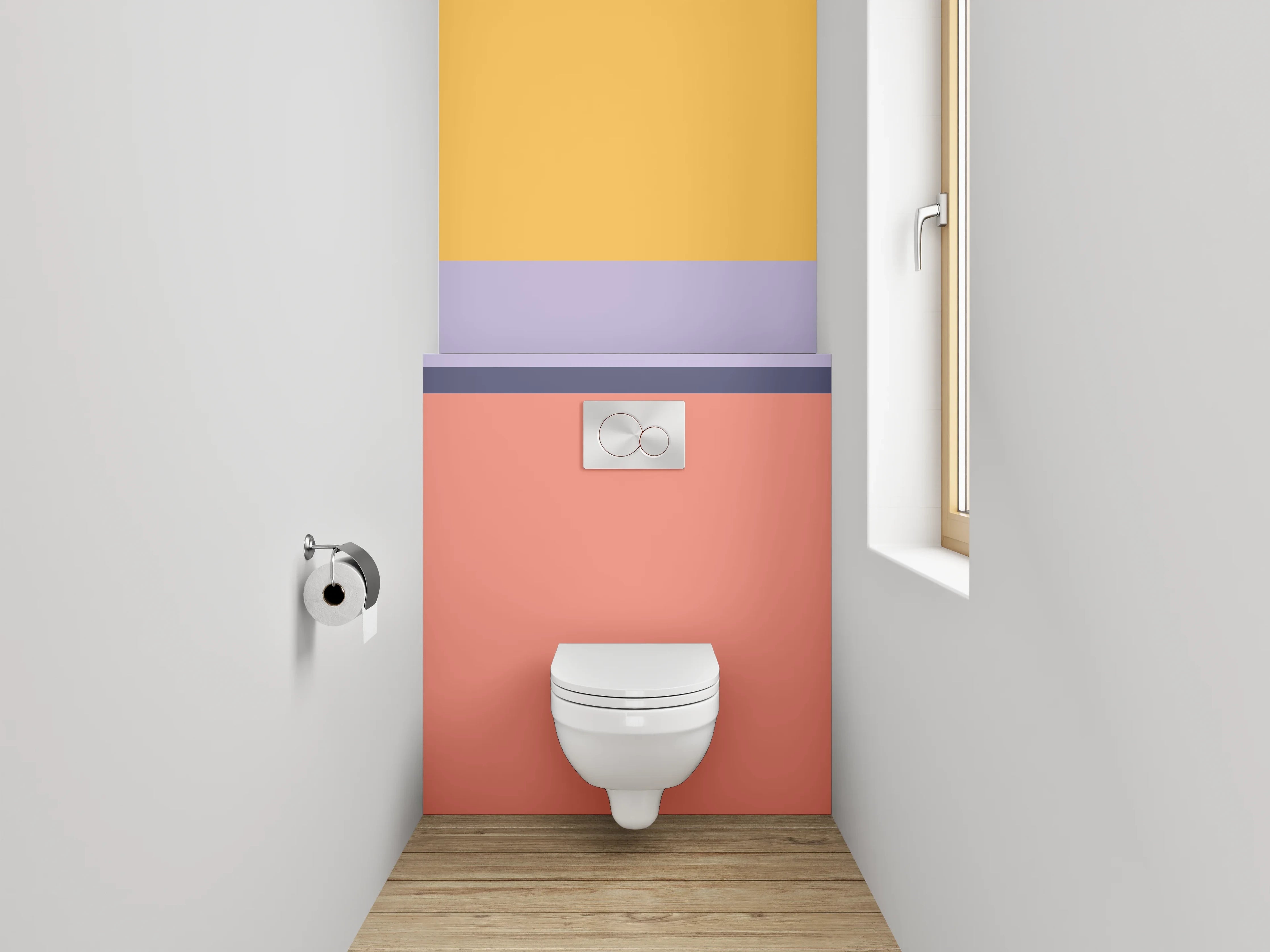 WC-Rückwand - Abstrakte Farbstreifen Modern