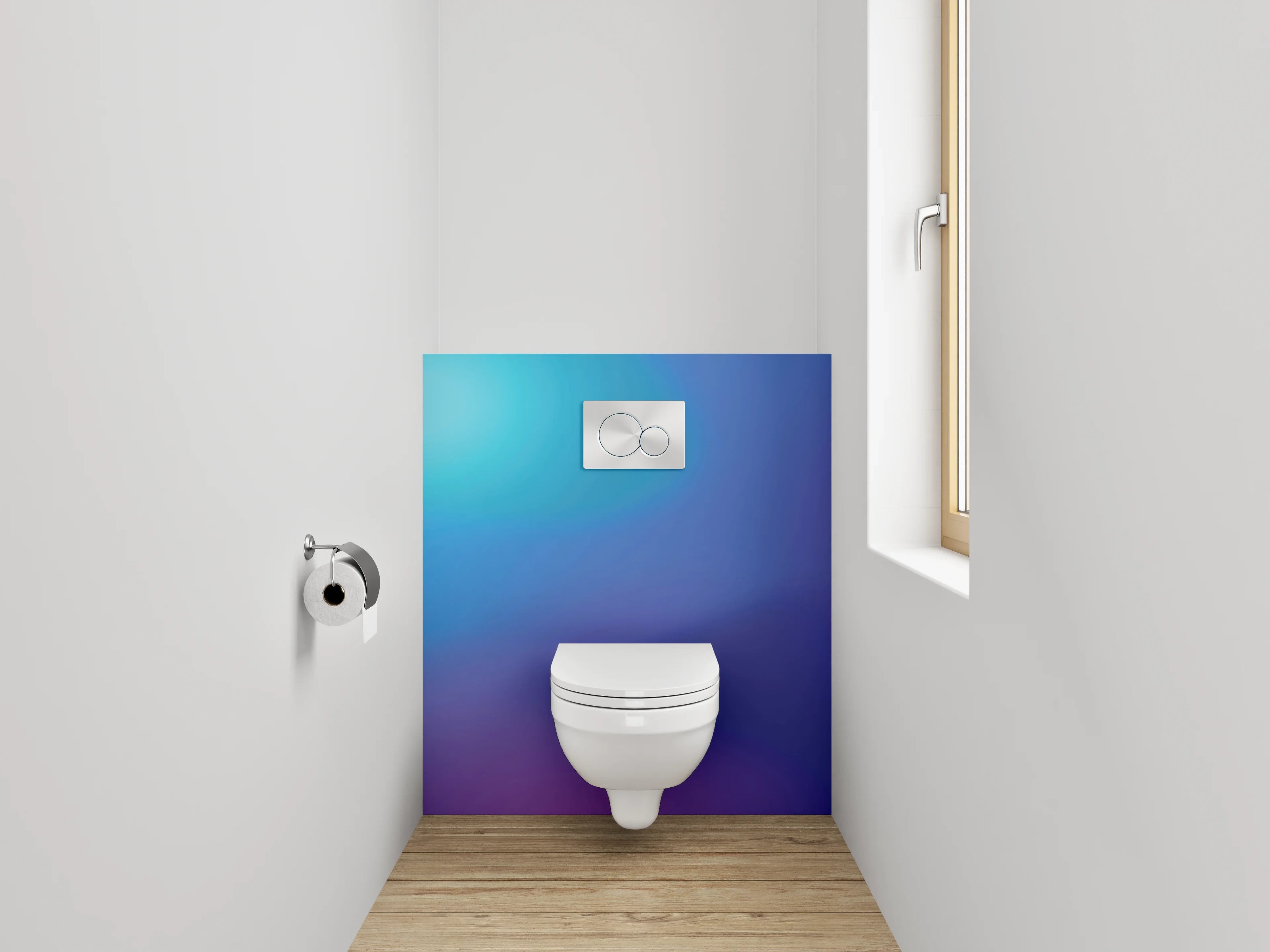 WC-Rückwand - Abstrakte Farbverläufe Blau Lila Pink