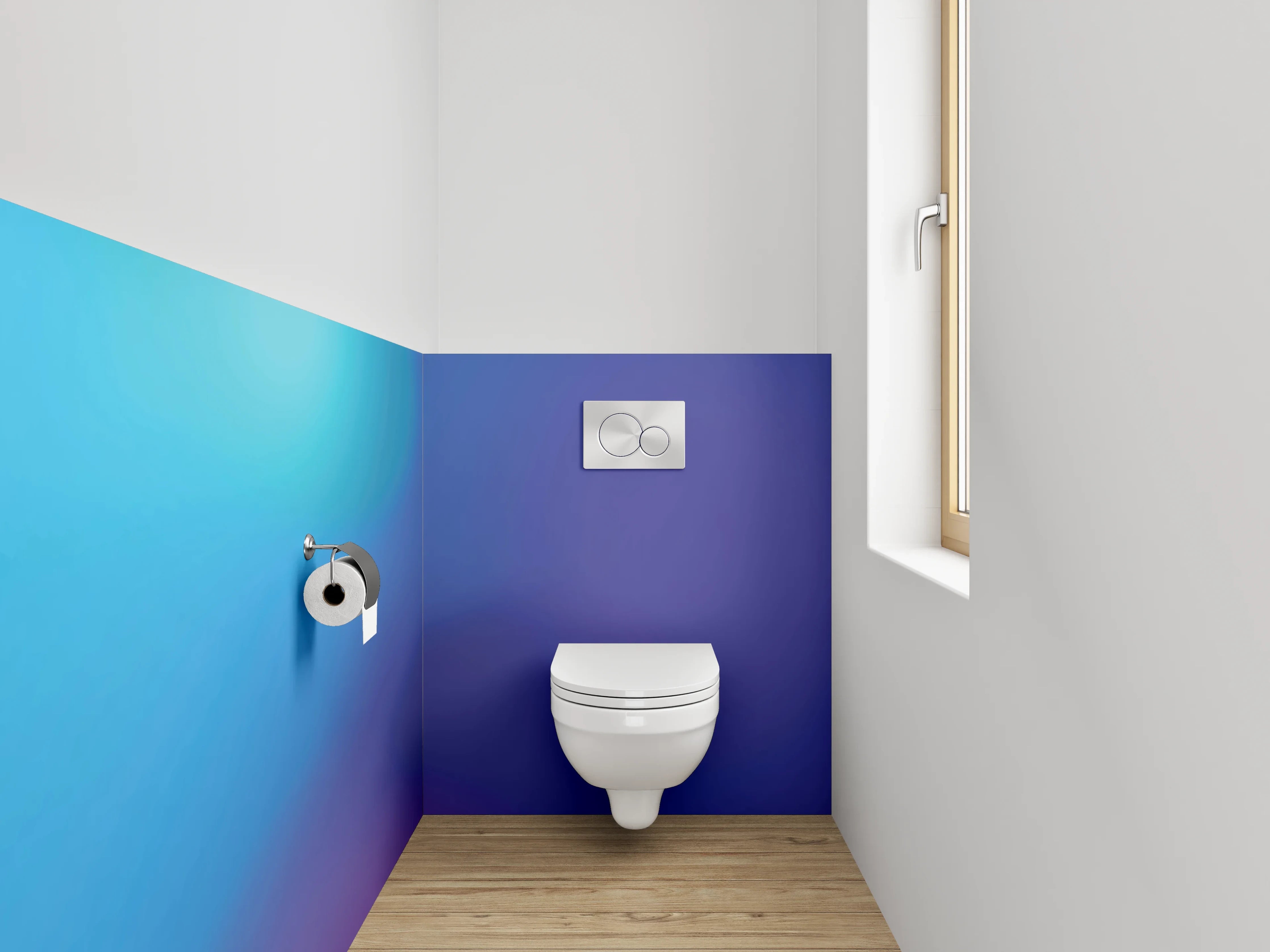 WC-Rückwand - Abstrakte Farbverläufe Blau Lila Pink
