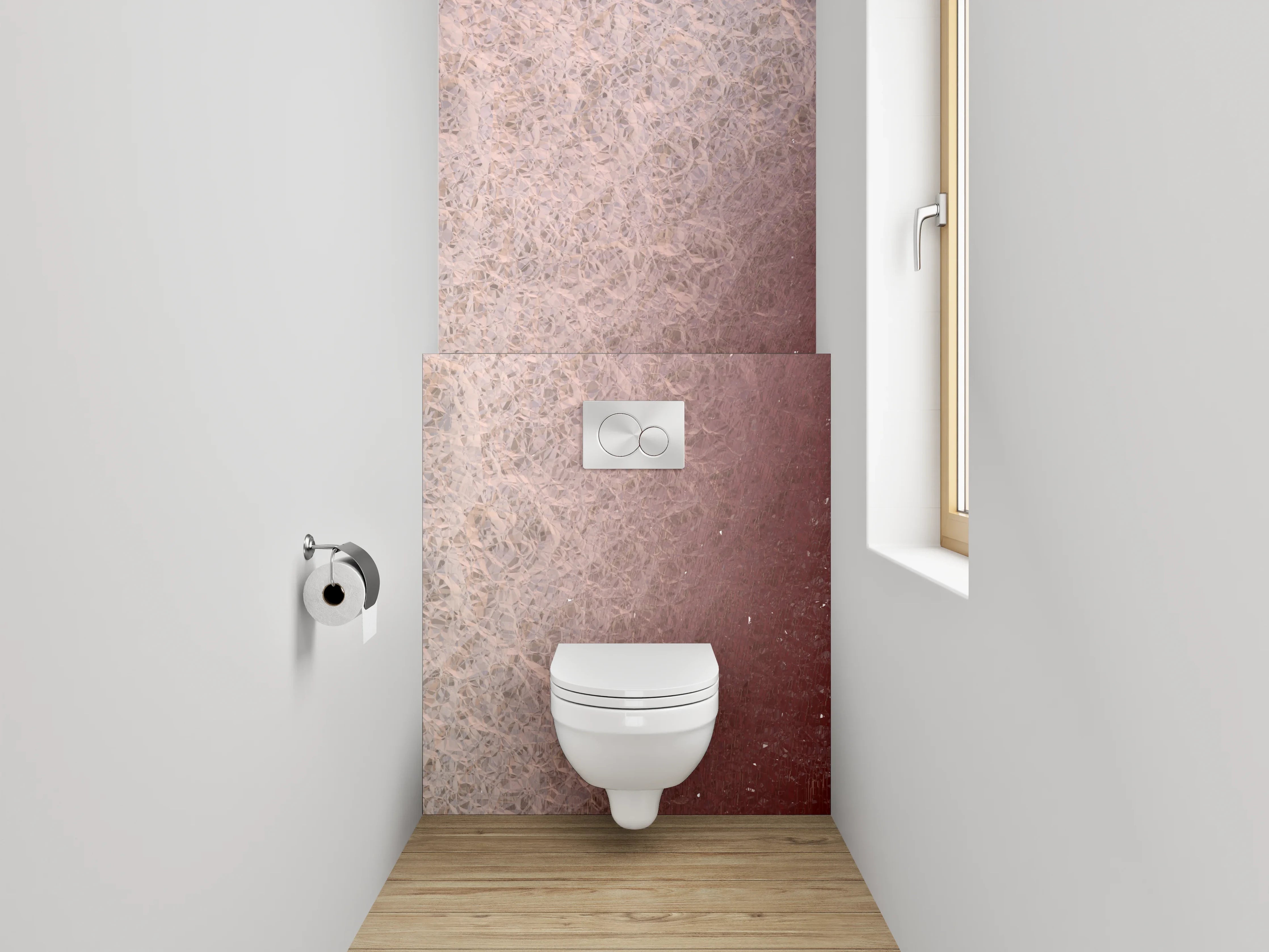 WC-Rückwand - Abstrakte Farbverläufe auf strukturiertem Untergrund