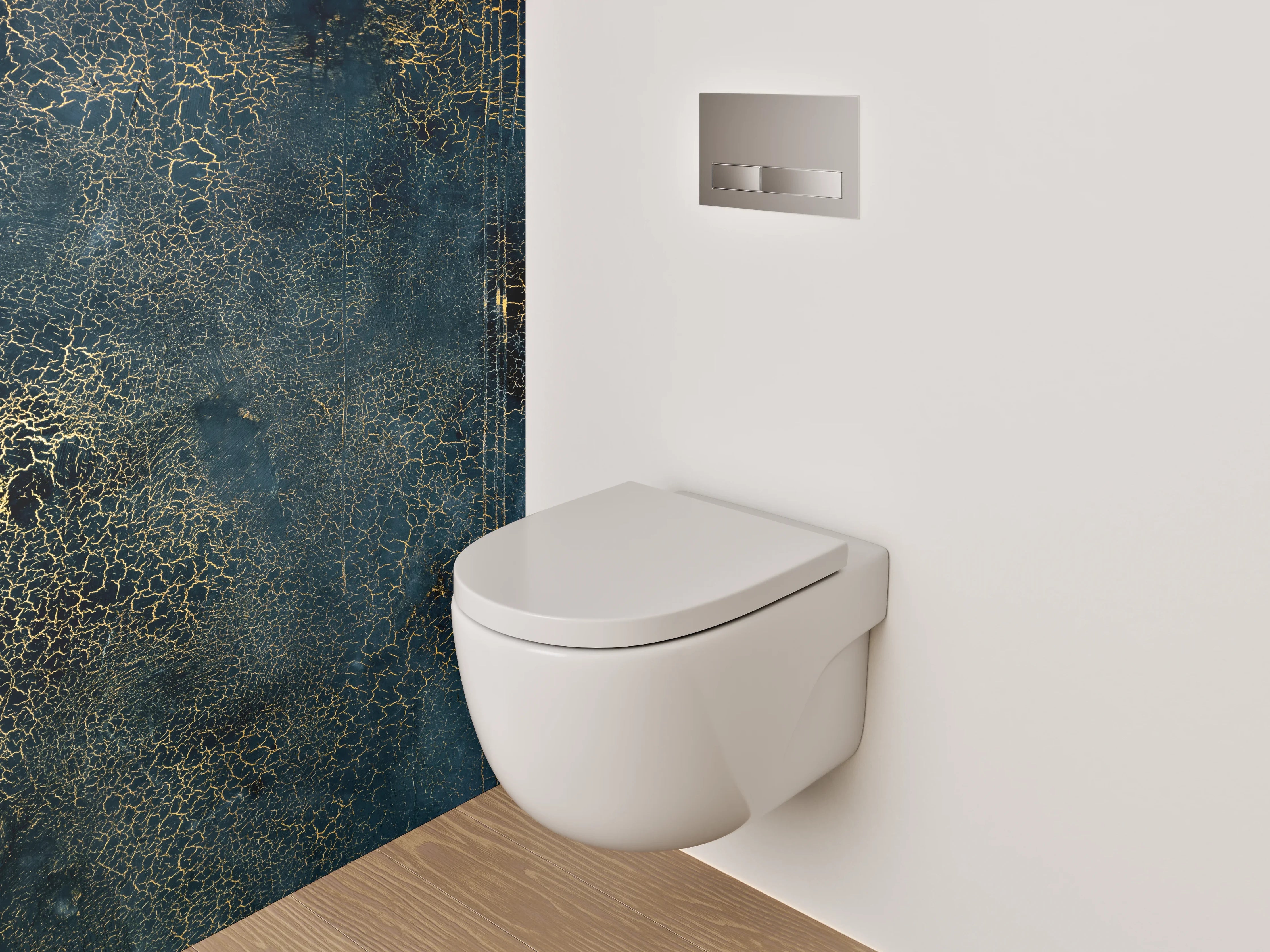 WC-Rückwand - Abstrakte Goldader-Dekorplatte