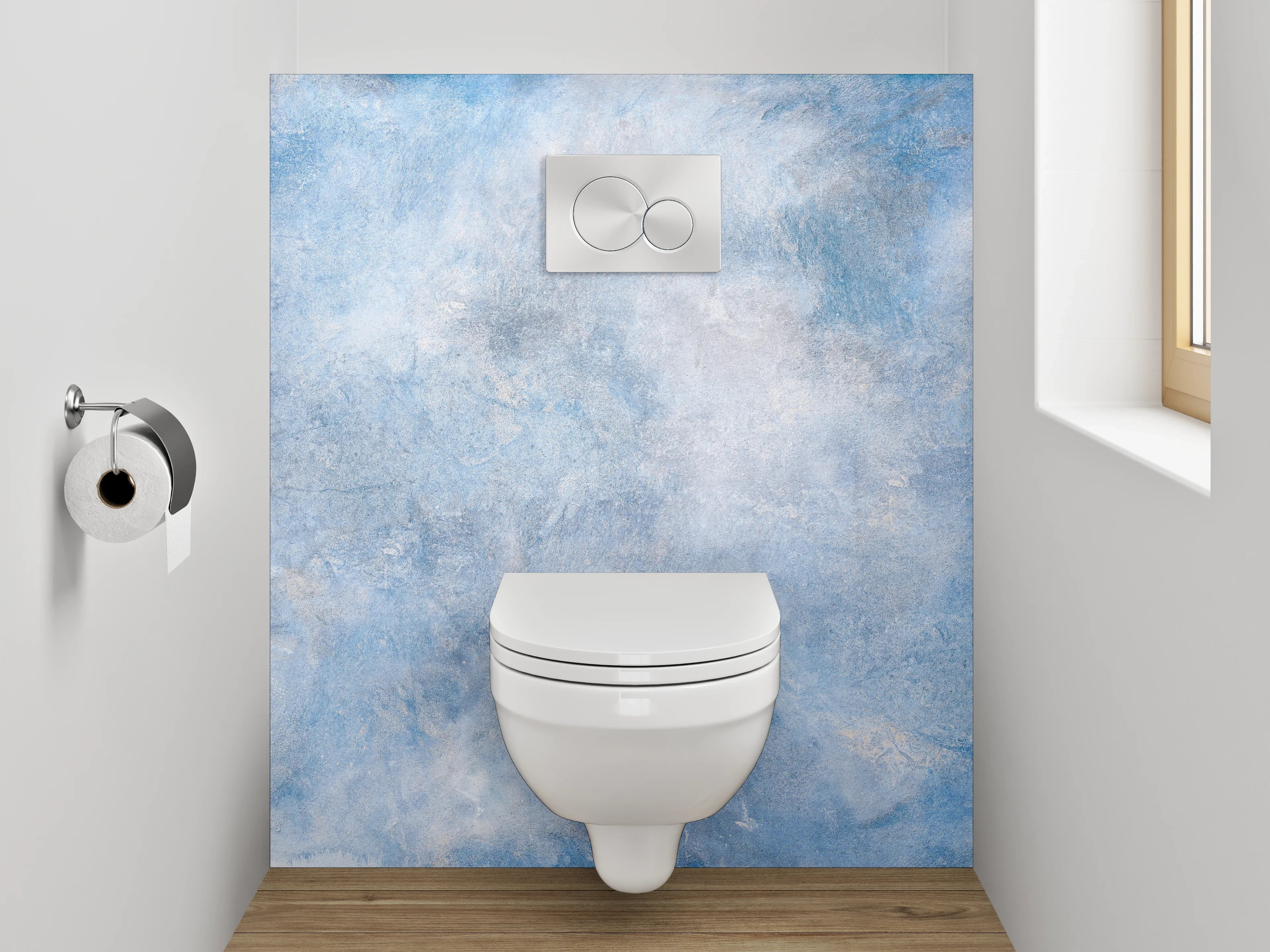 WC-Rückwand - Abstrakte Himmel-Wolken-Wand