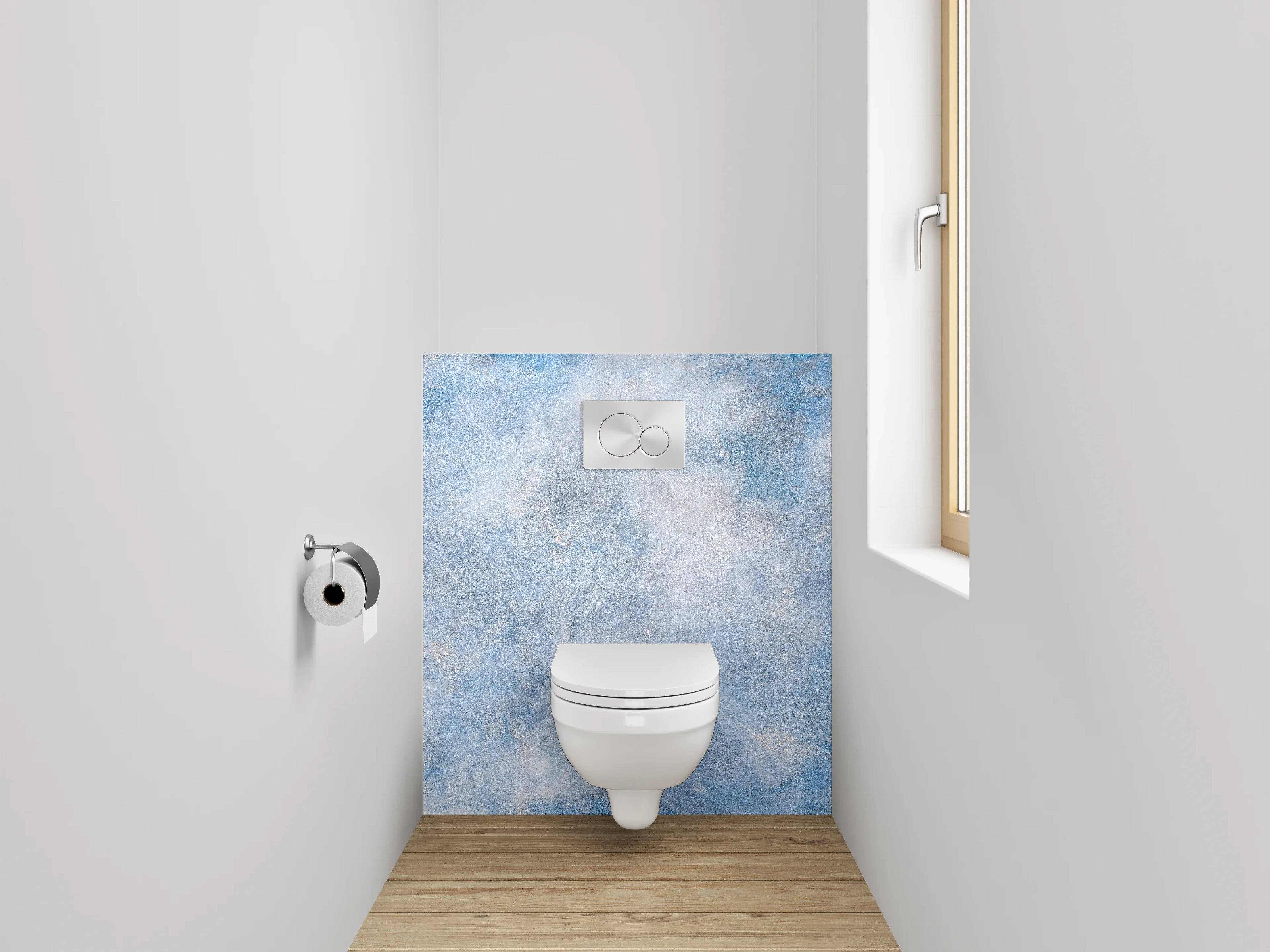 WC-Rückwand - Abstrakte Himmel-Wolken-Wand