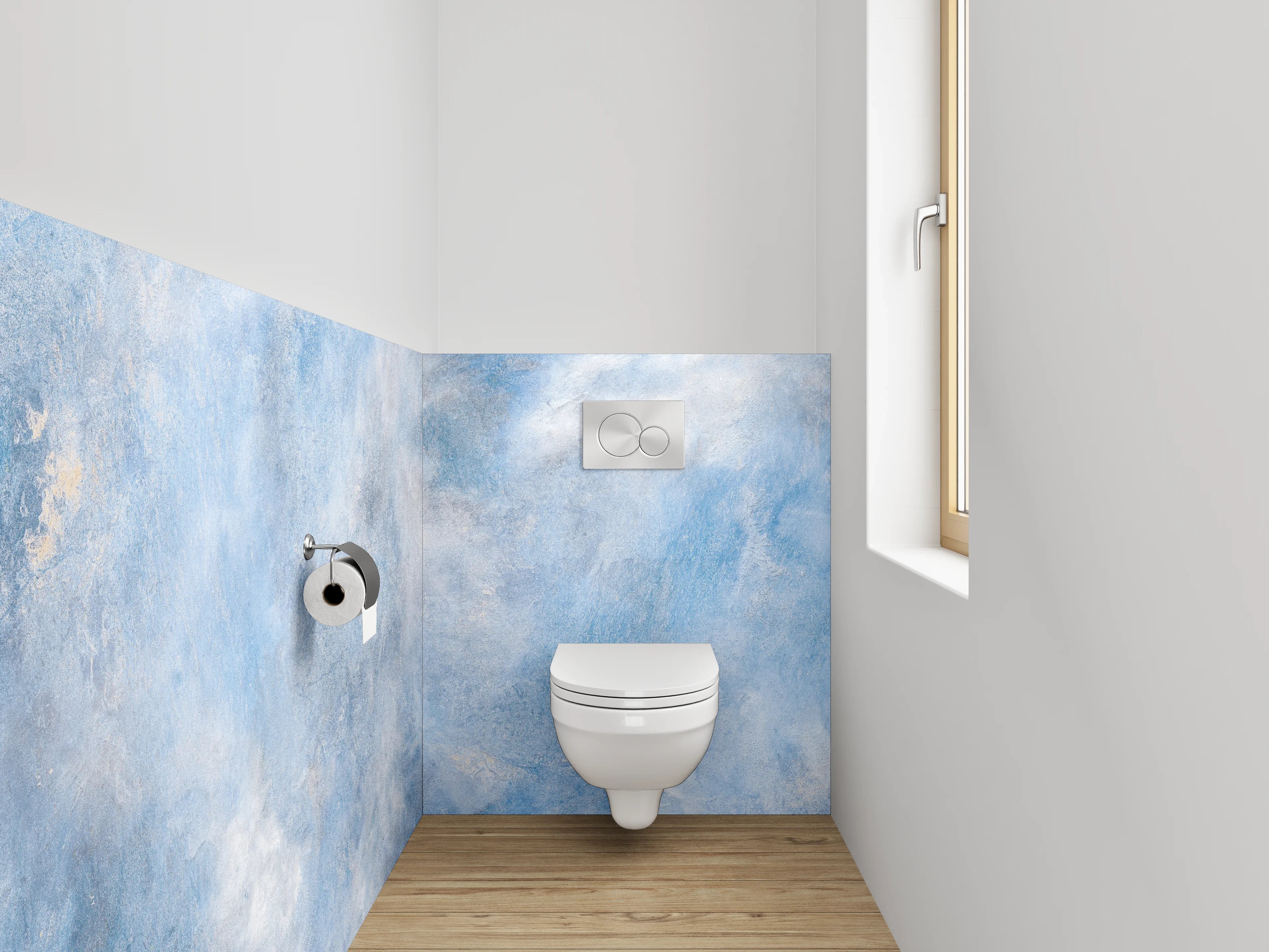 WC-Rückwand - Abstrakte Himmel-Wolken-Wand