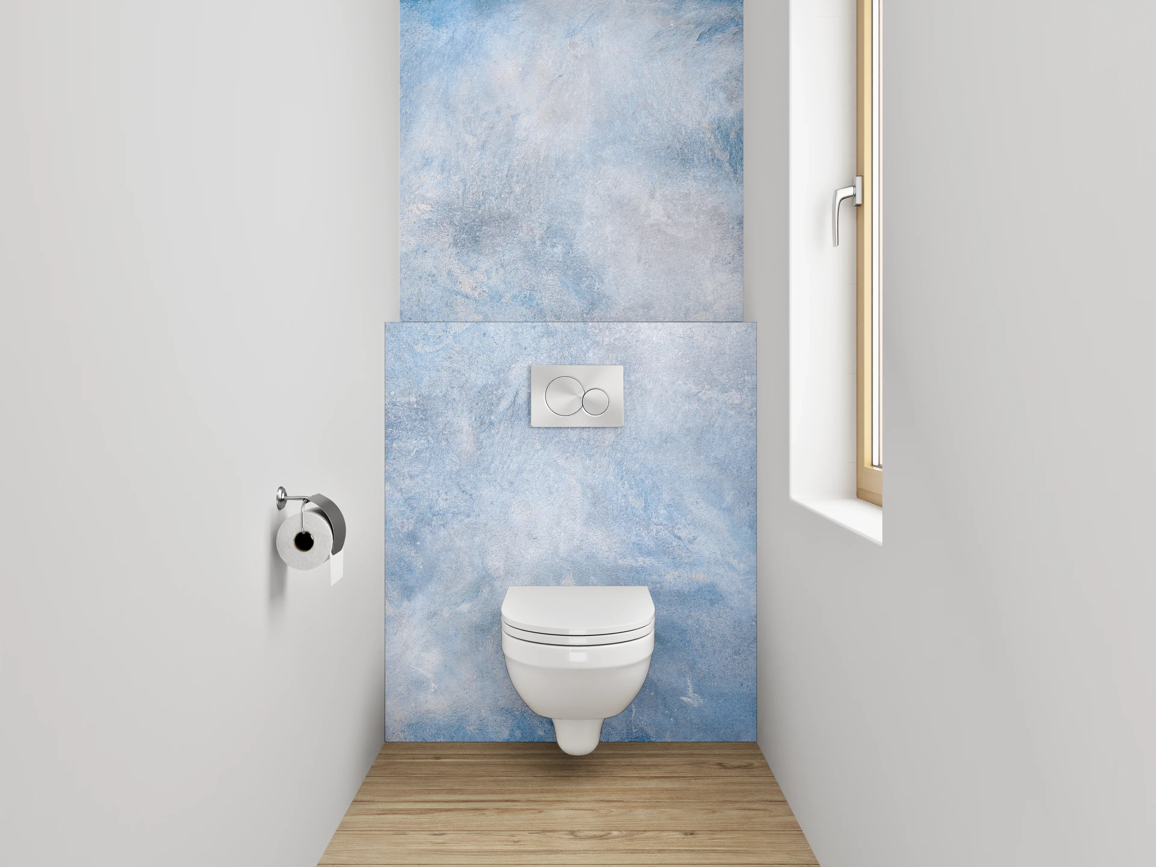 WC-Rückwand - Abstrakte Himmel-Wolken-Wand