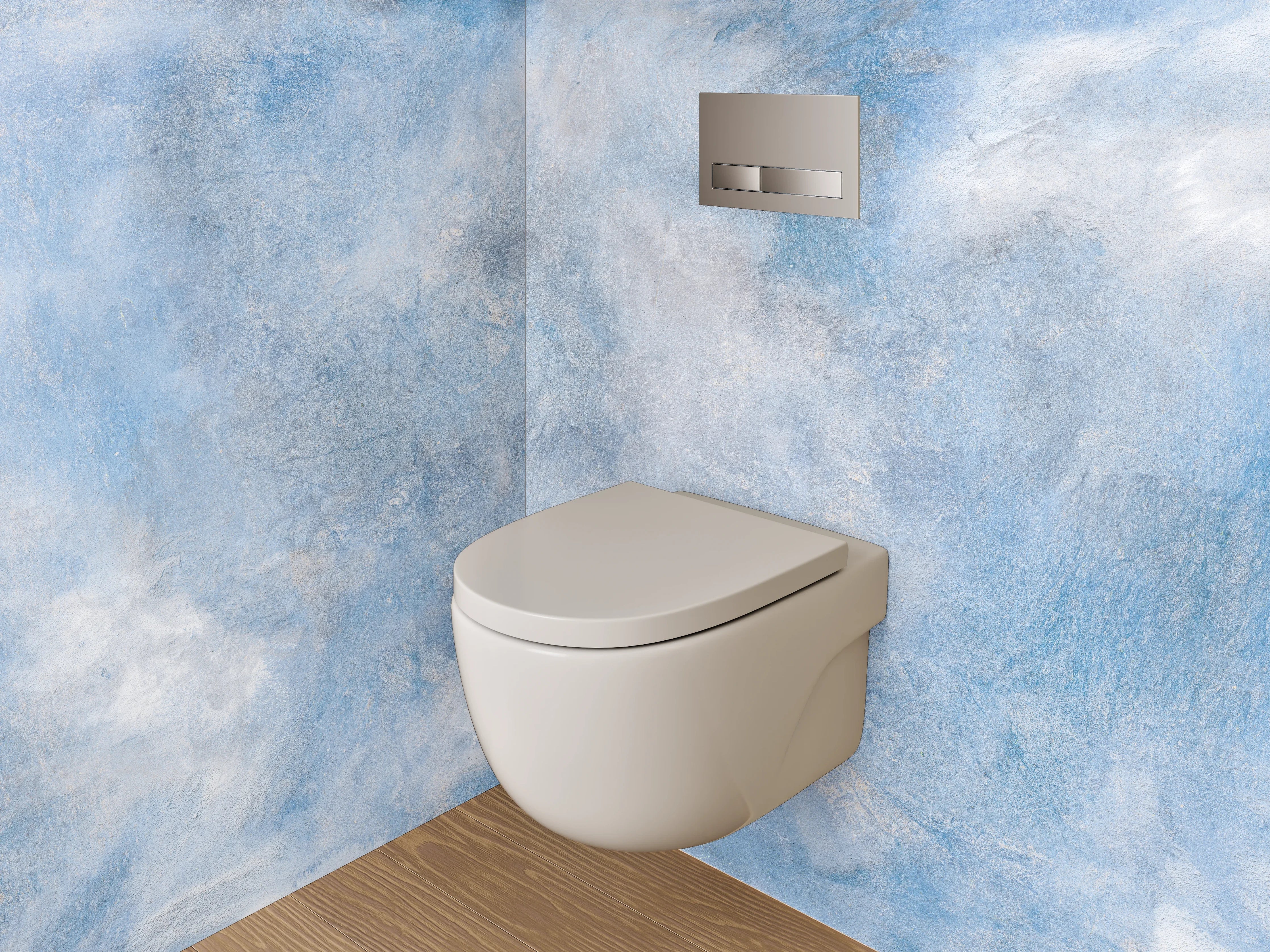WC-Rückwand - Abstrakte Himmel-Wolken-Wand