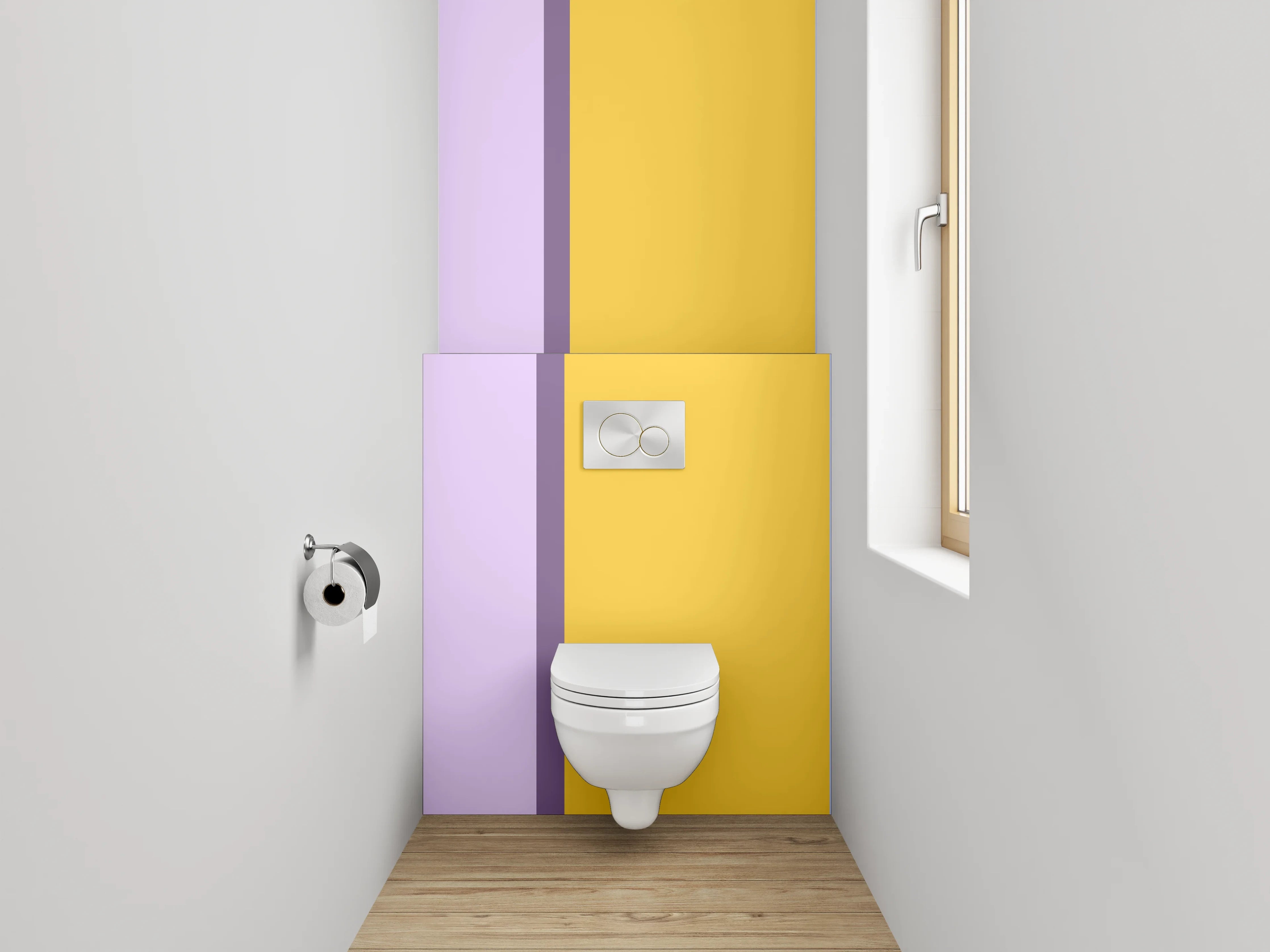 WC-Rückwand - Abstrakte Pastellfarben Streifen Design