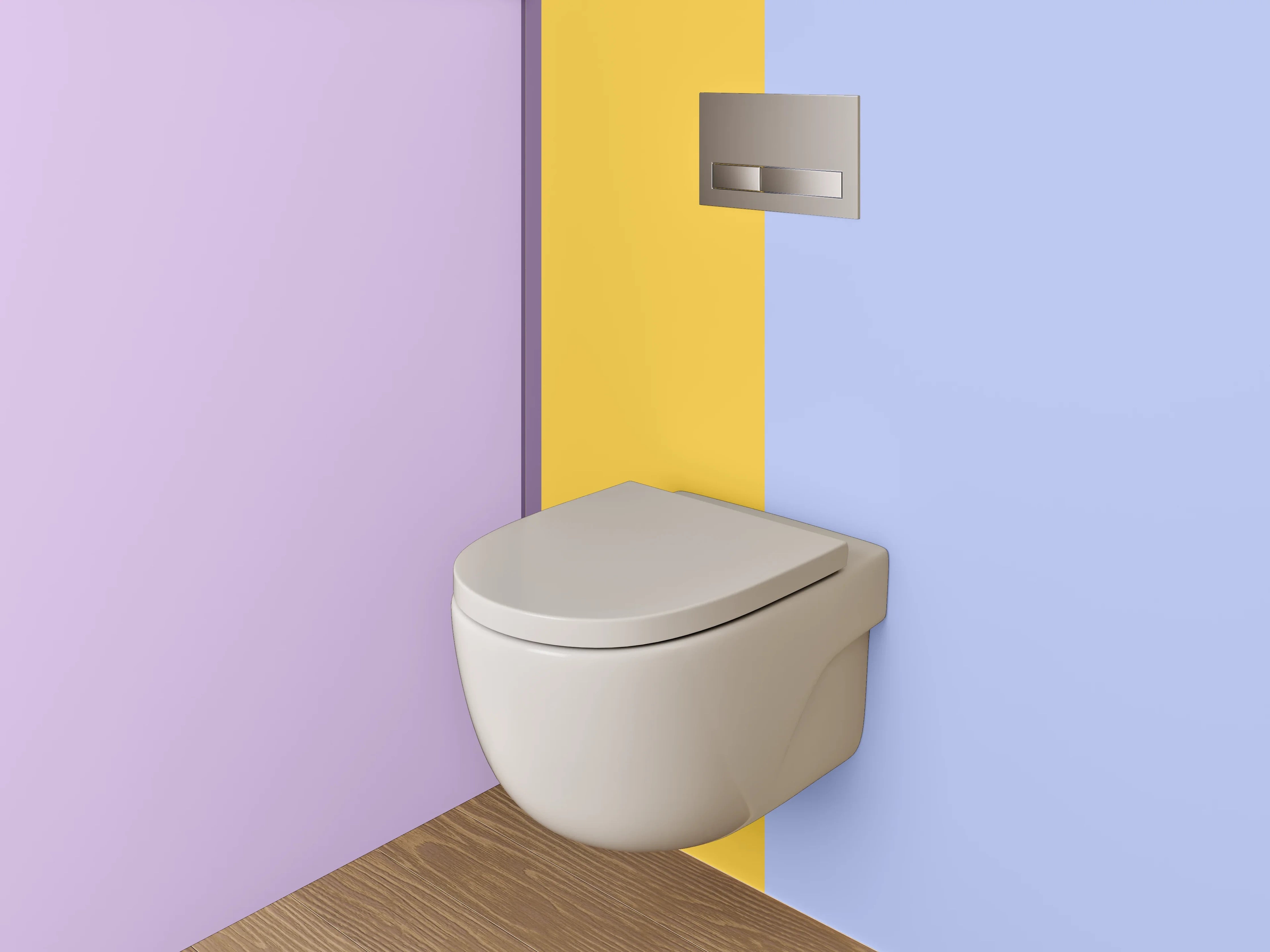 WC-Rückwand - Abstrakte Pastellfarben Streifen Design