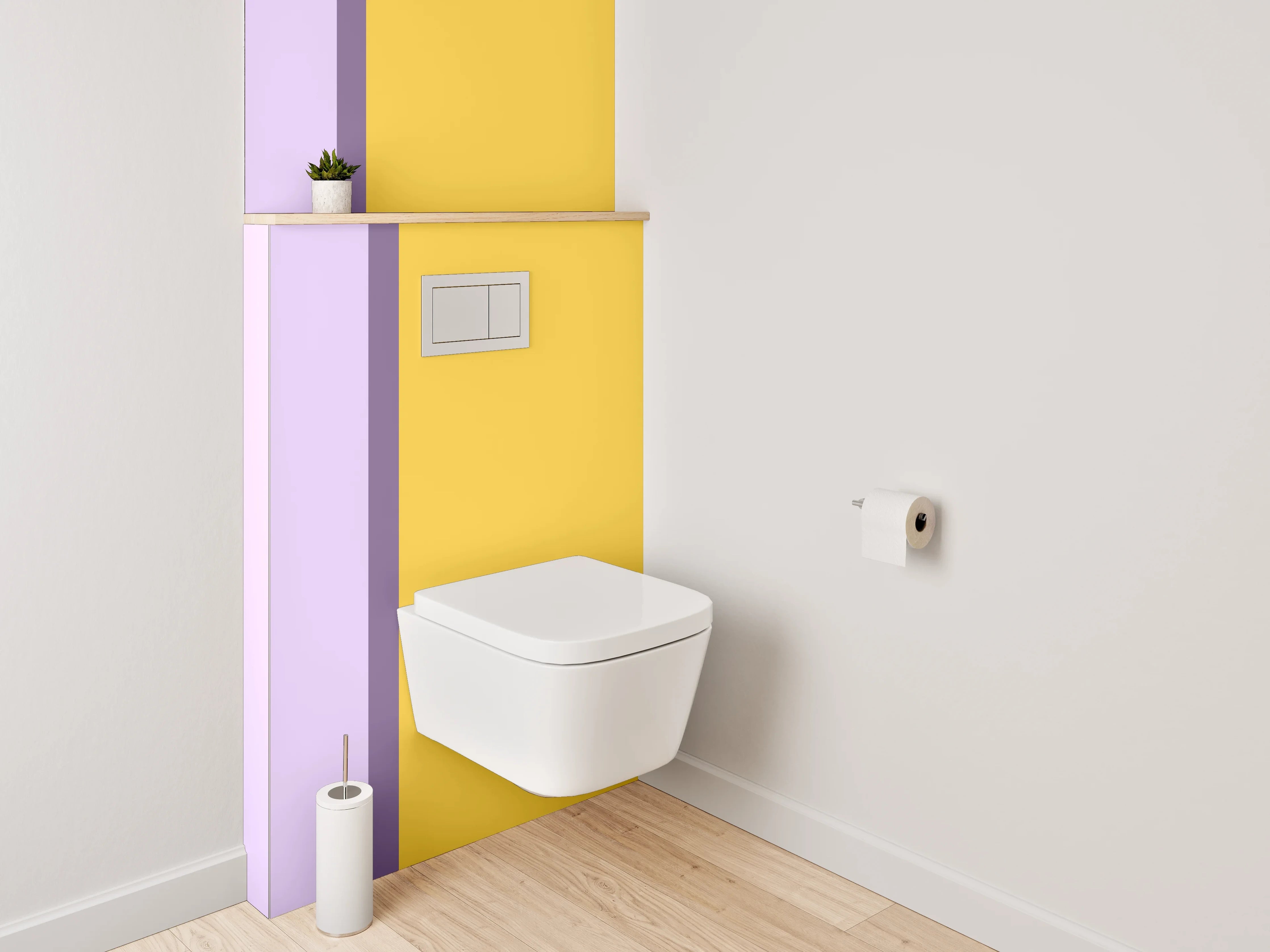 WC-Rückwand - Abstrakte Pastellfarben Streifen Design
