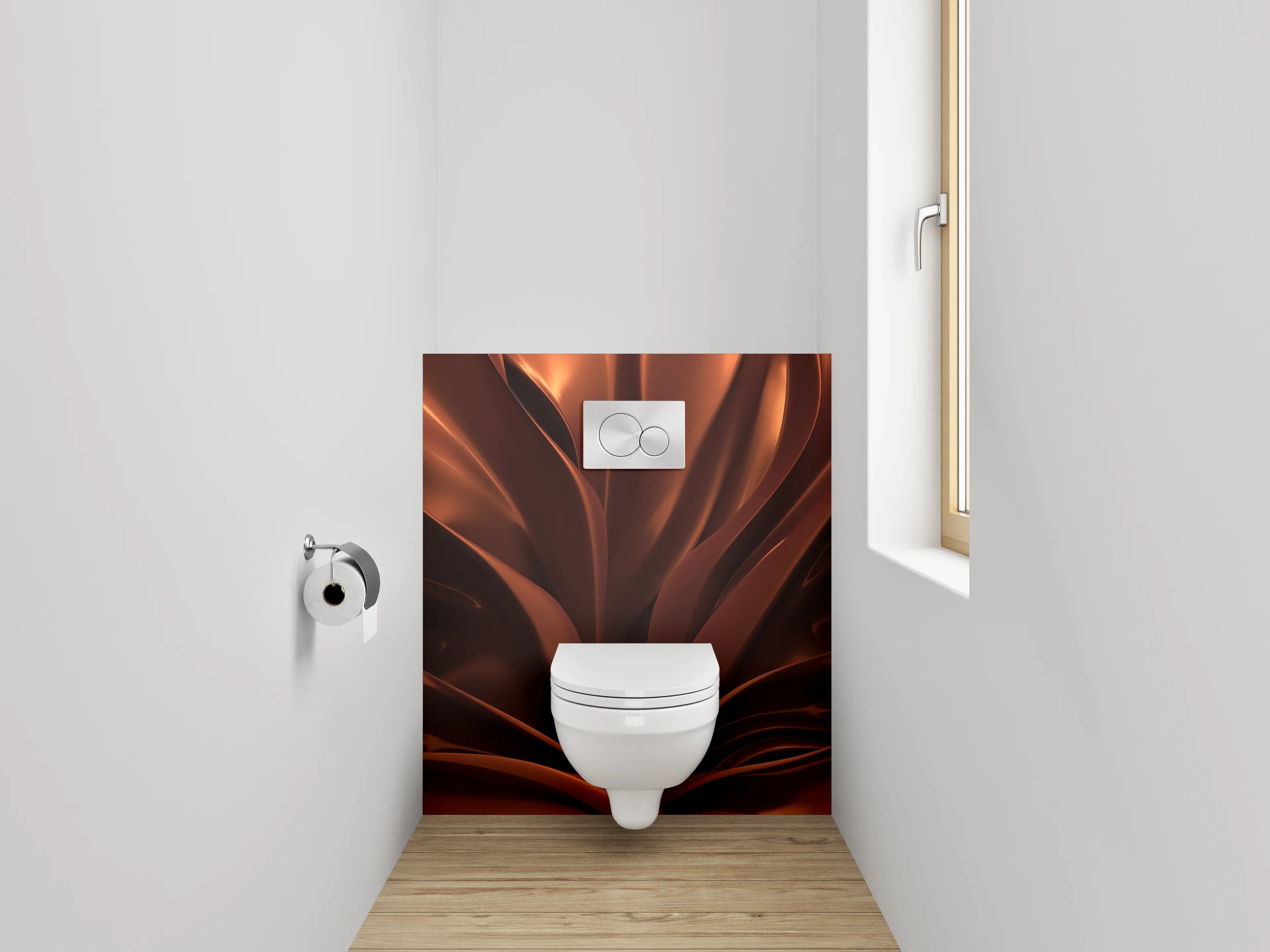 WC-Rückwand - Abstrakte Schokoladen-Optik Braun