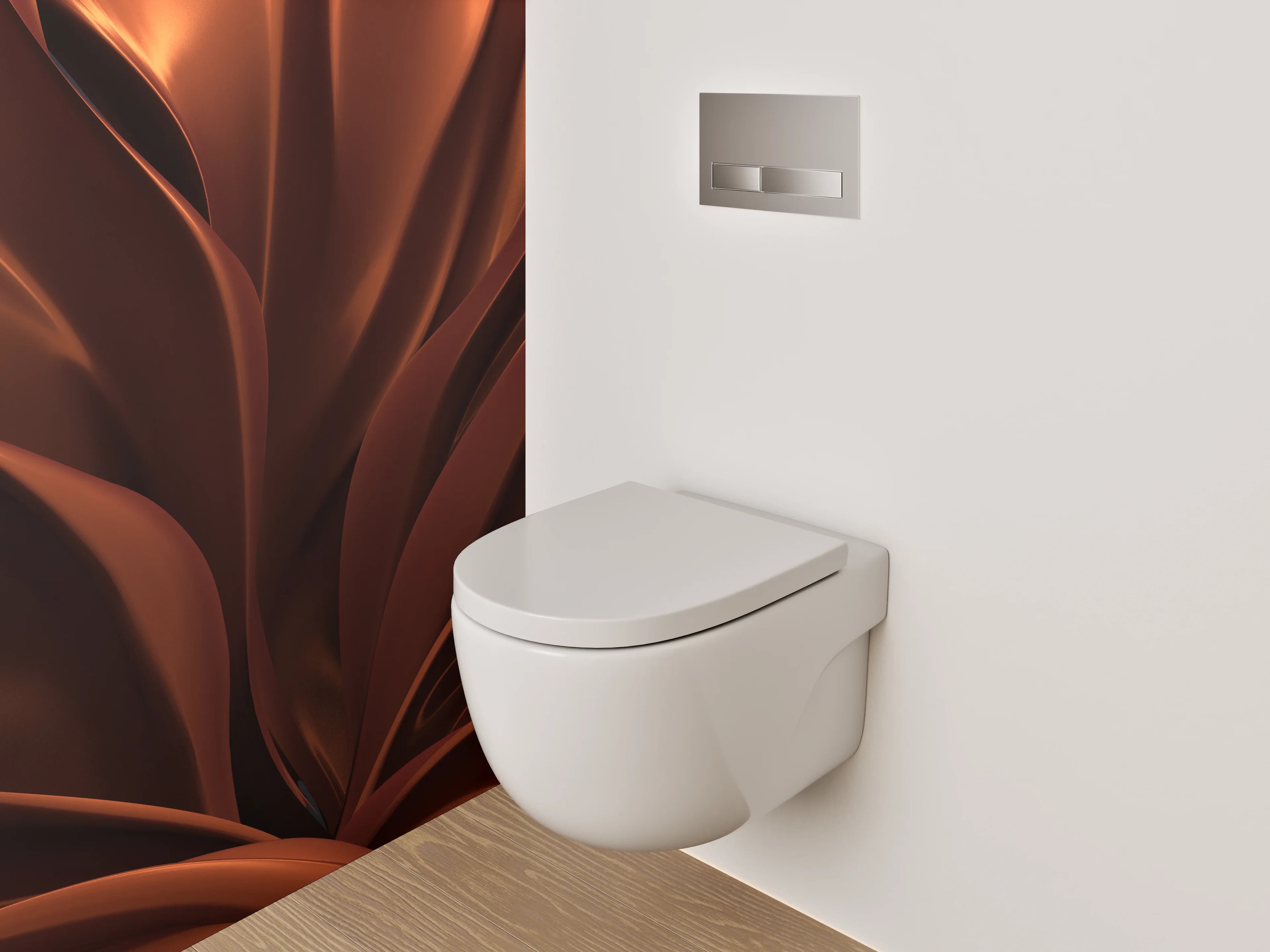 WC-Rückwand - Abstrakte Schokoladen-Optik Braun