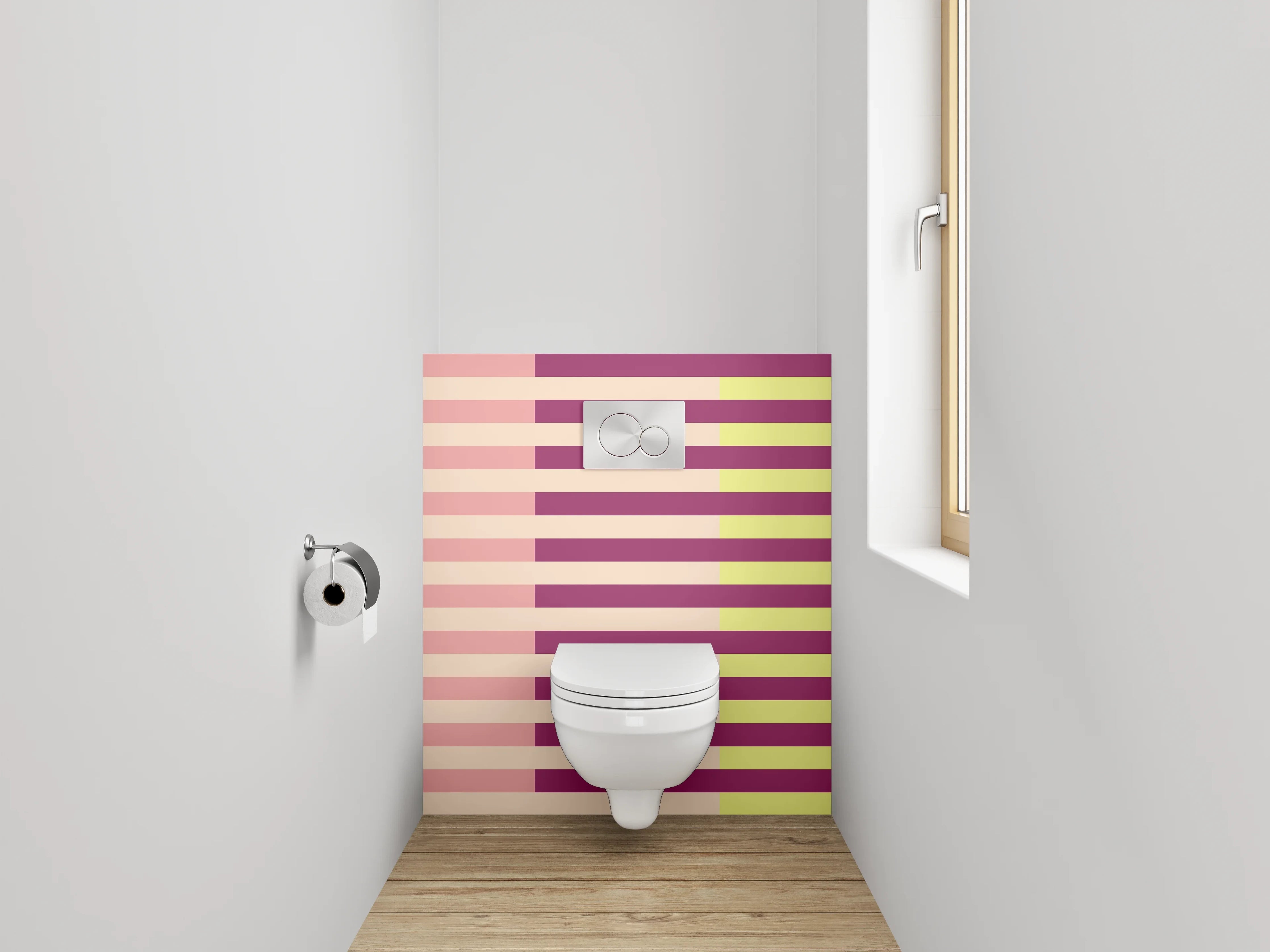 WC-Rückwand - Abstrakte Streifen modern bunt