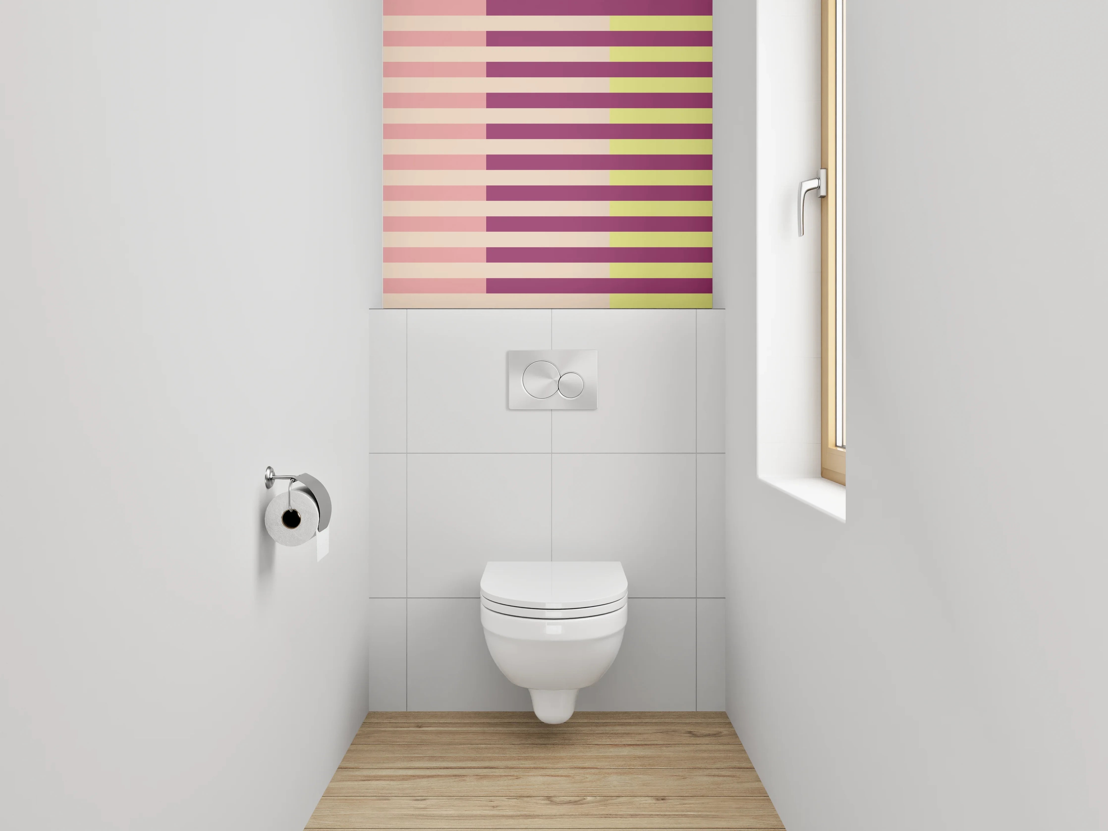 WC-Rückwand - Abstrakte Streifen modern bunt