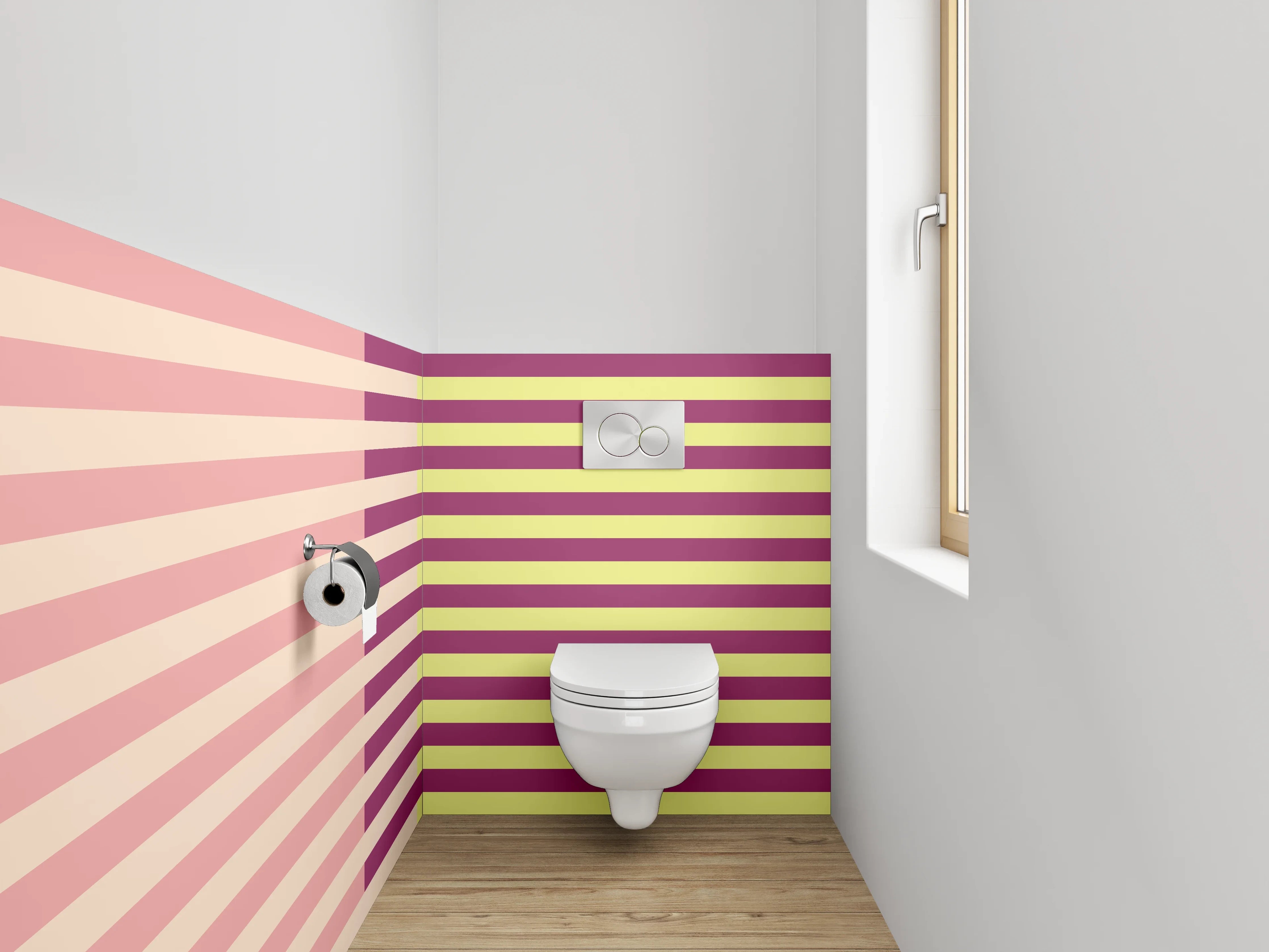 WC-Rückwand - Abstrakte Streifen modern bunt