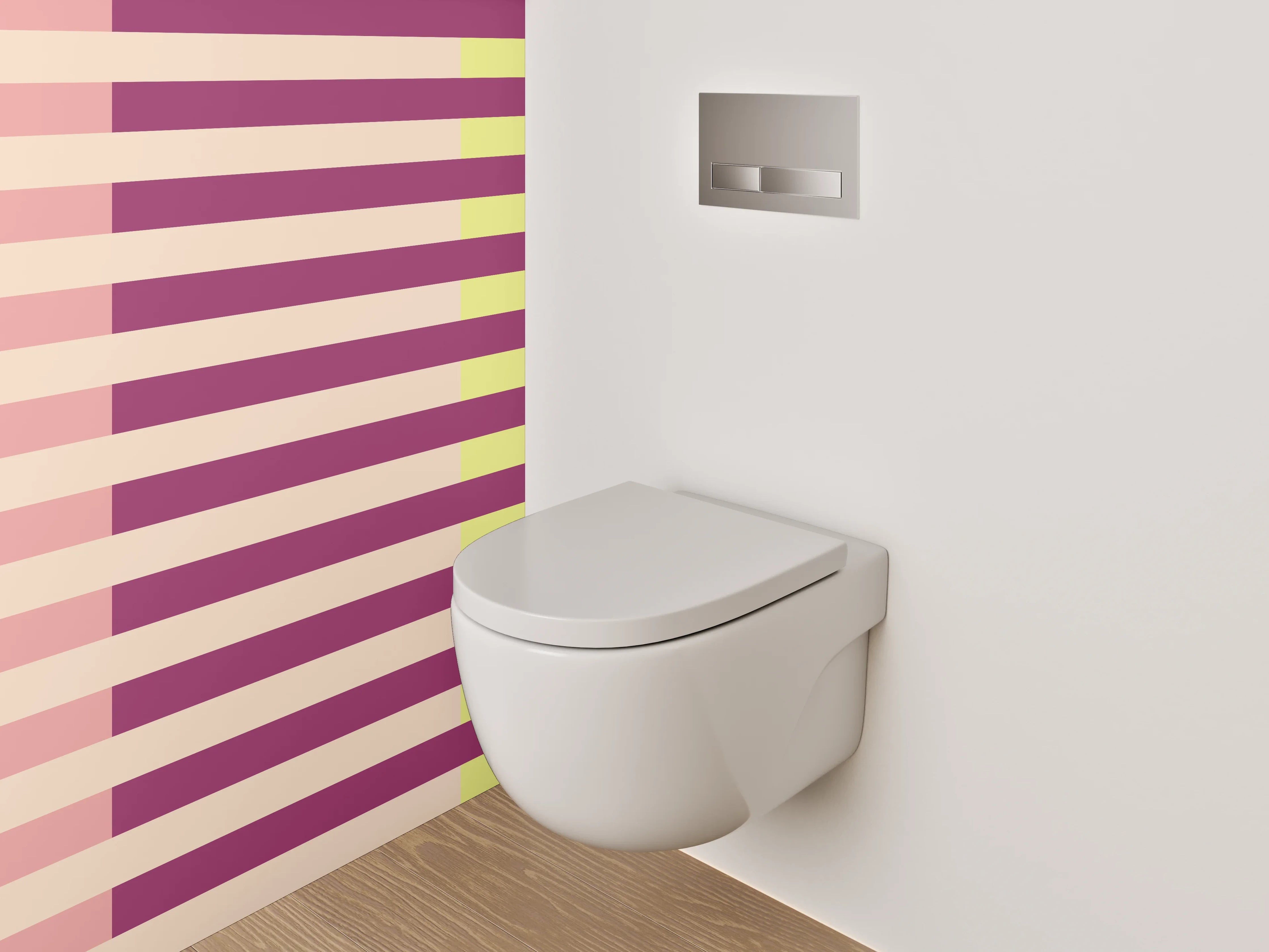 WC-Rückwand - Abstrakte Streifen modern bunt