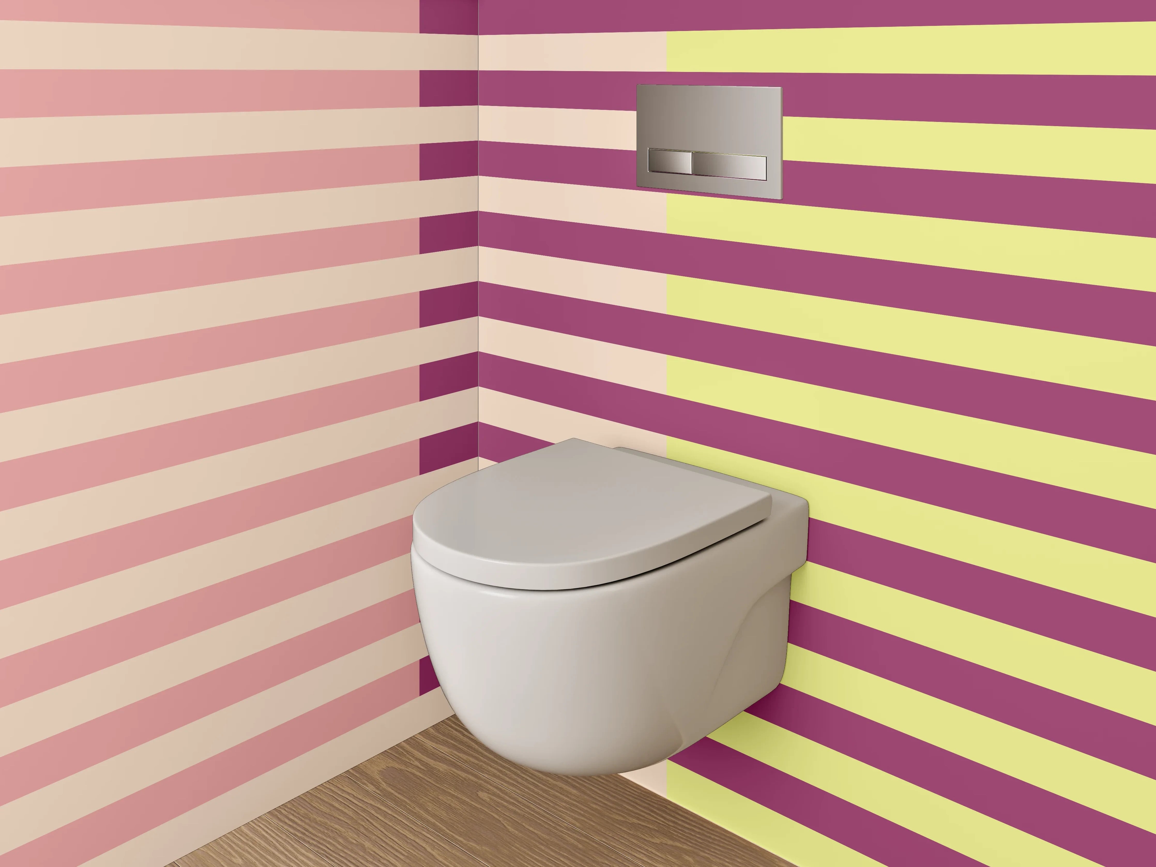WC-Rückwand - Abstrakte Streifen modern bunt