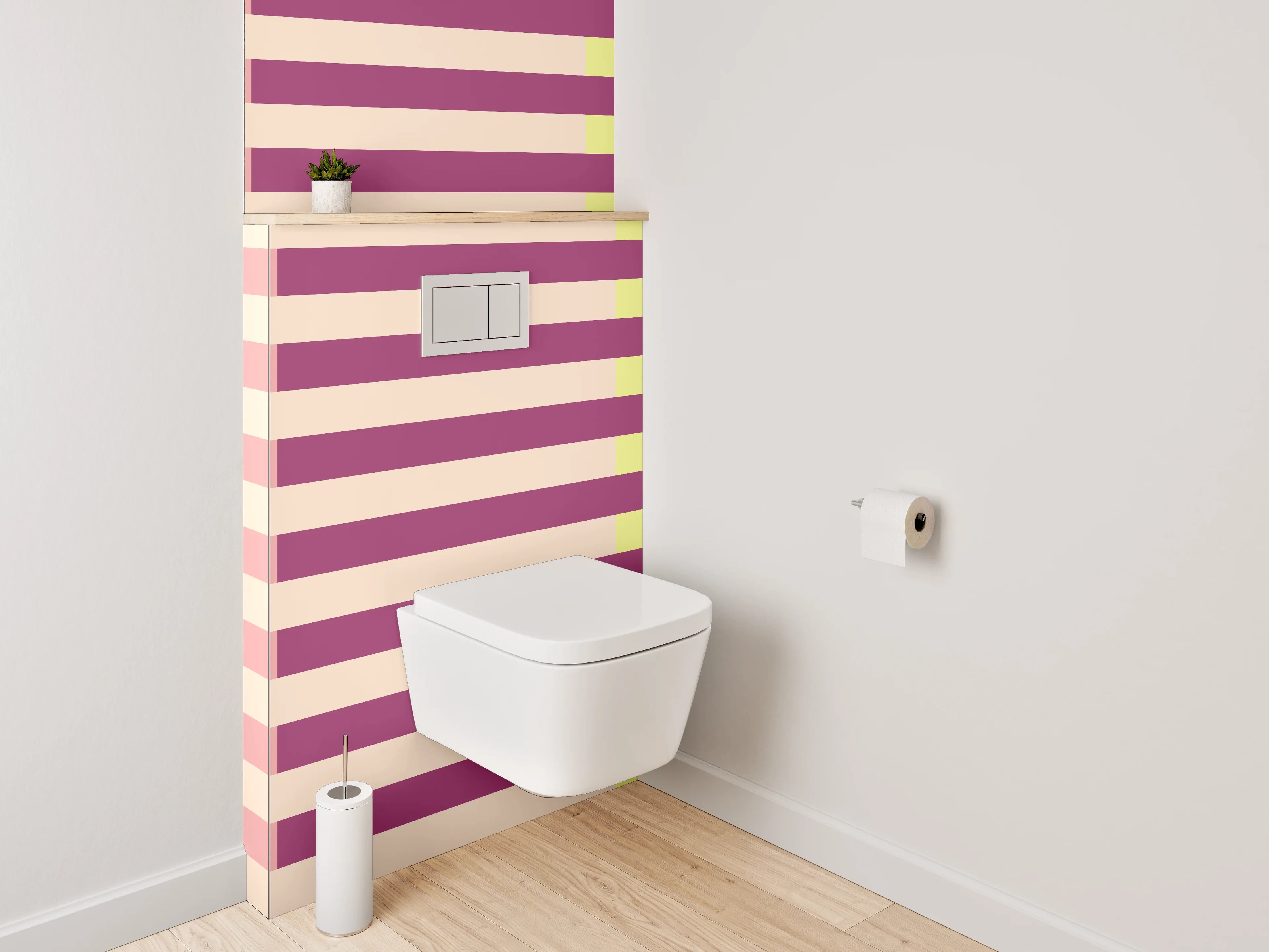 WC-Rückwand - Abstrakte Streifen modern bunt