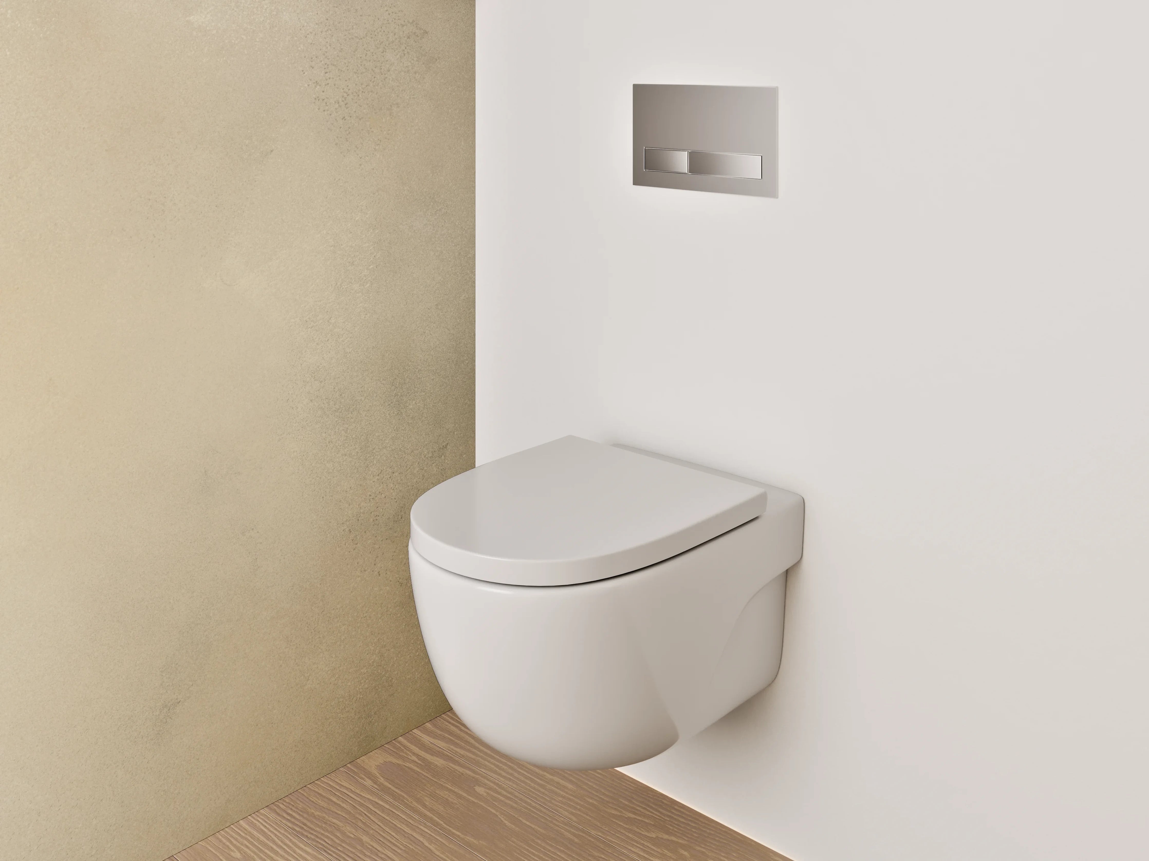 WC-Rückwand - Abstrakte beige-schwarze Wandstruktur