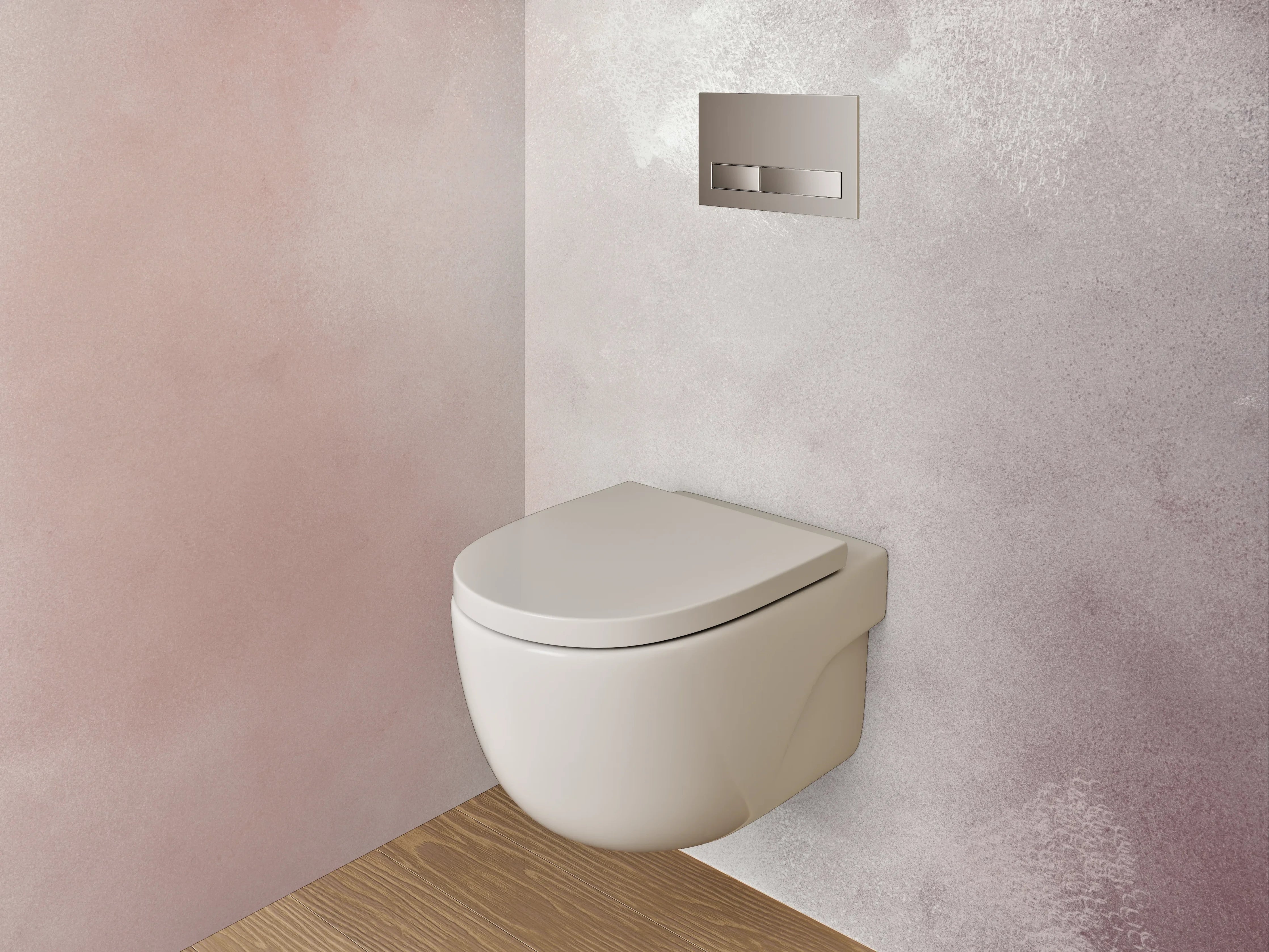 WC-Rückwand - Abstrakte weiße Marmor-Optik