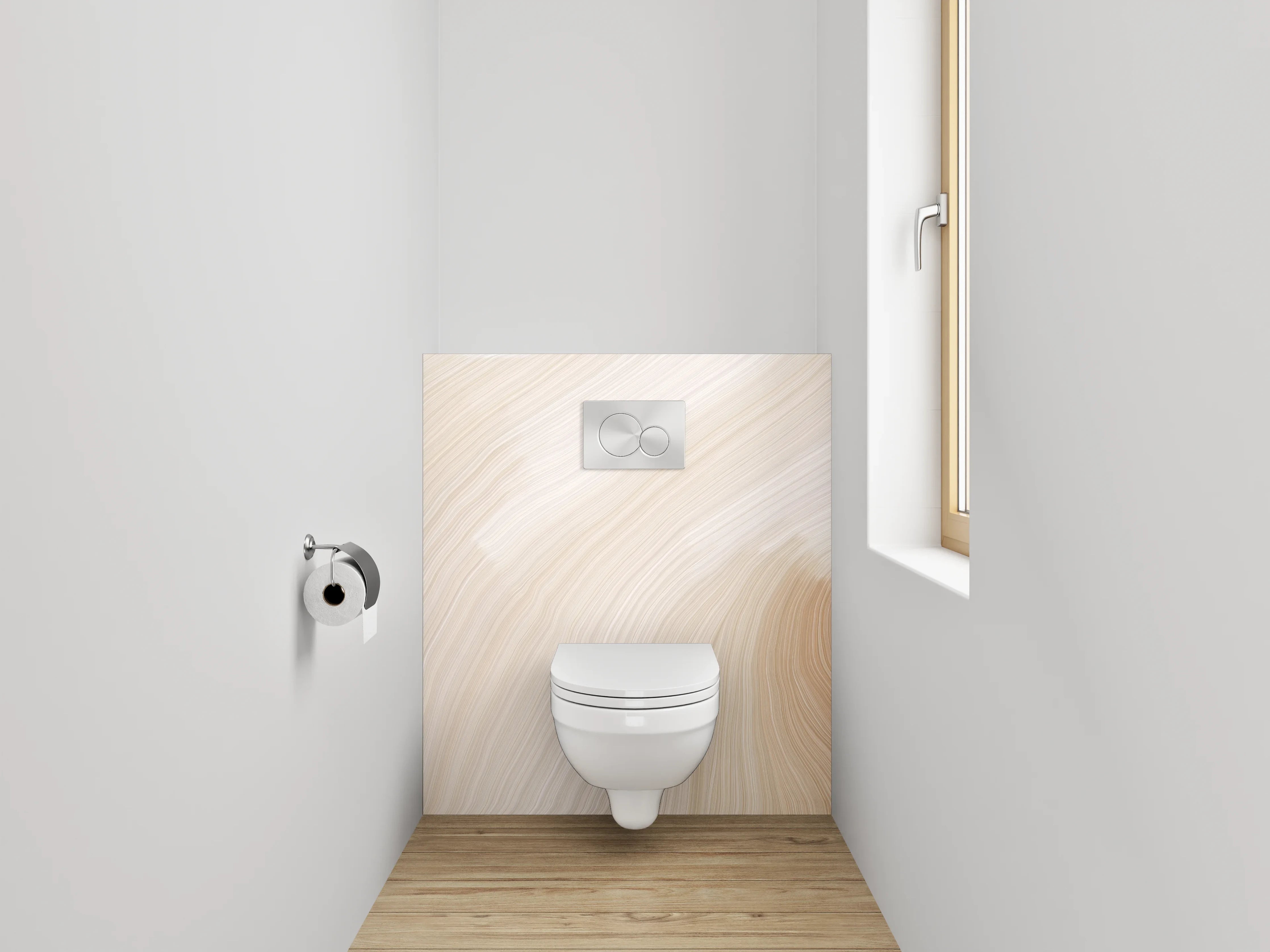 WC-Rückwand - Abstraktes Beige- und Crememuster