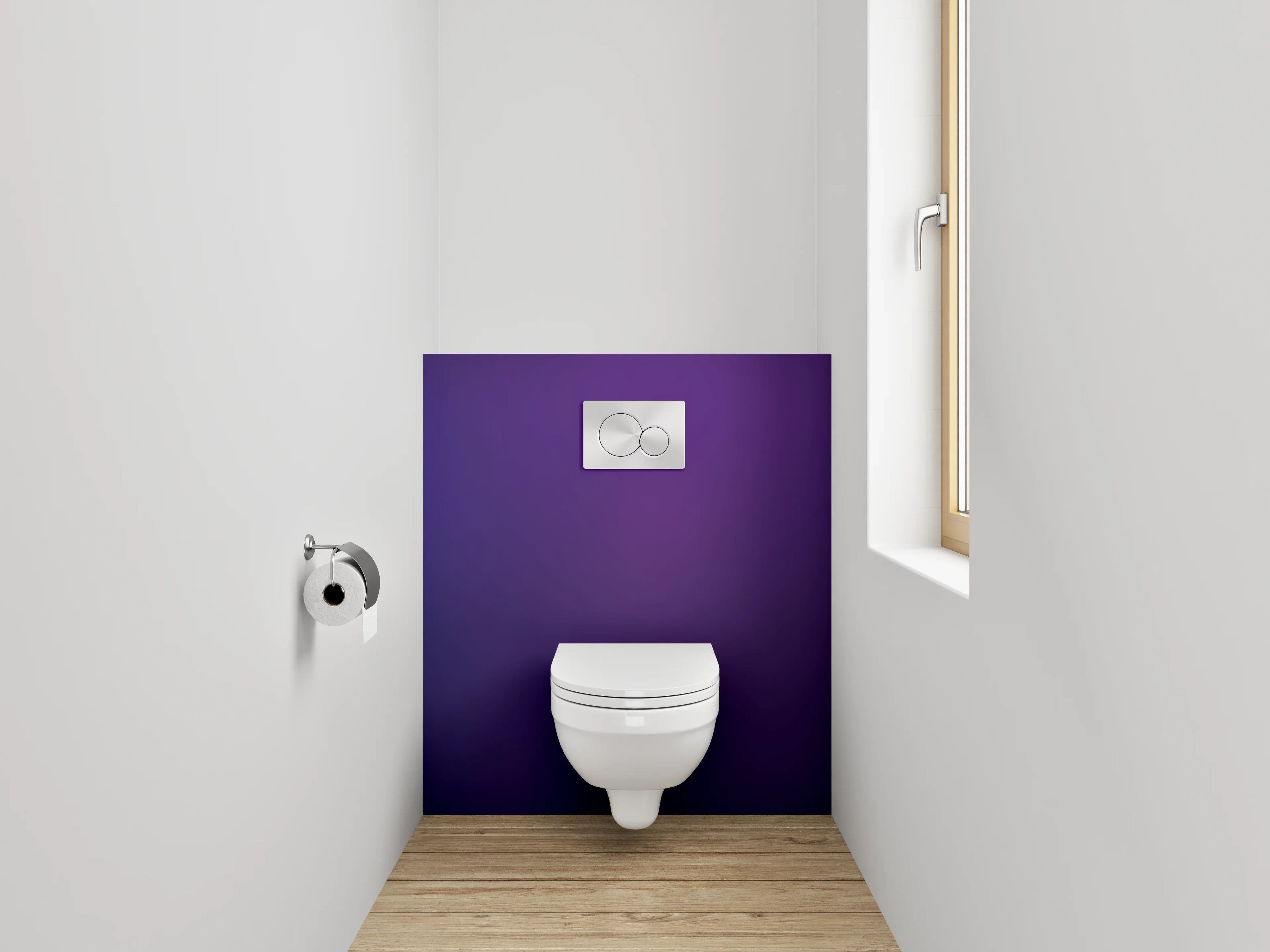 WC-Rückwand - Abstraktes Farbverlauf-Blau-Lila Motiv