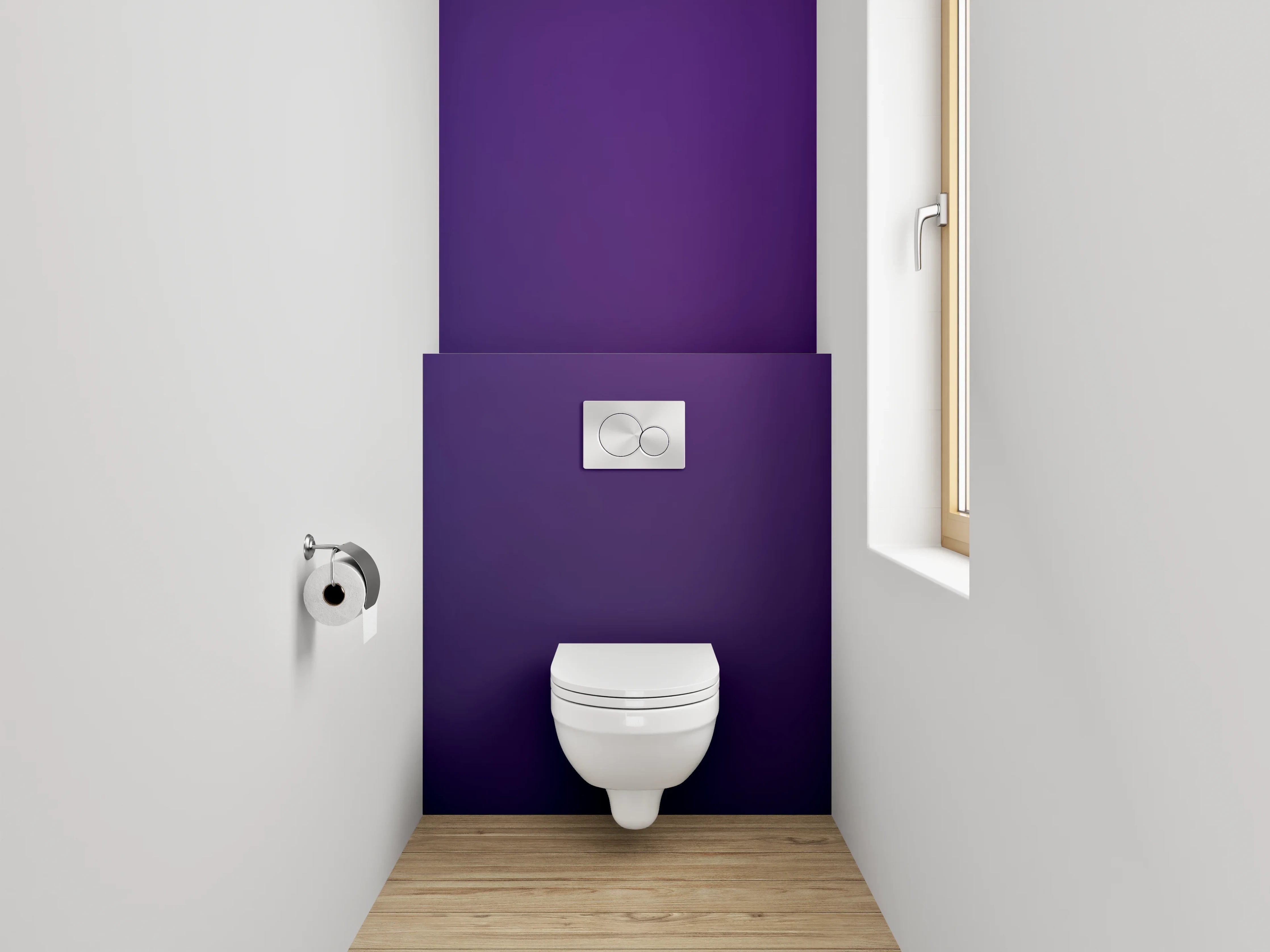 WC-Rückwand - Abstraktes Farbverlauf-Blau-Lila Motiv