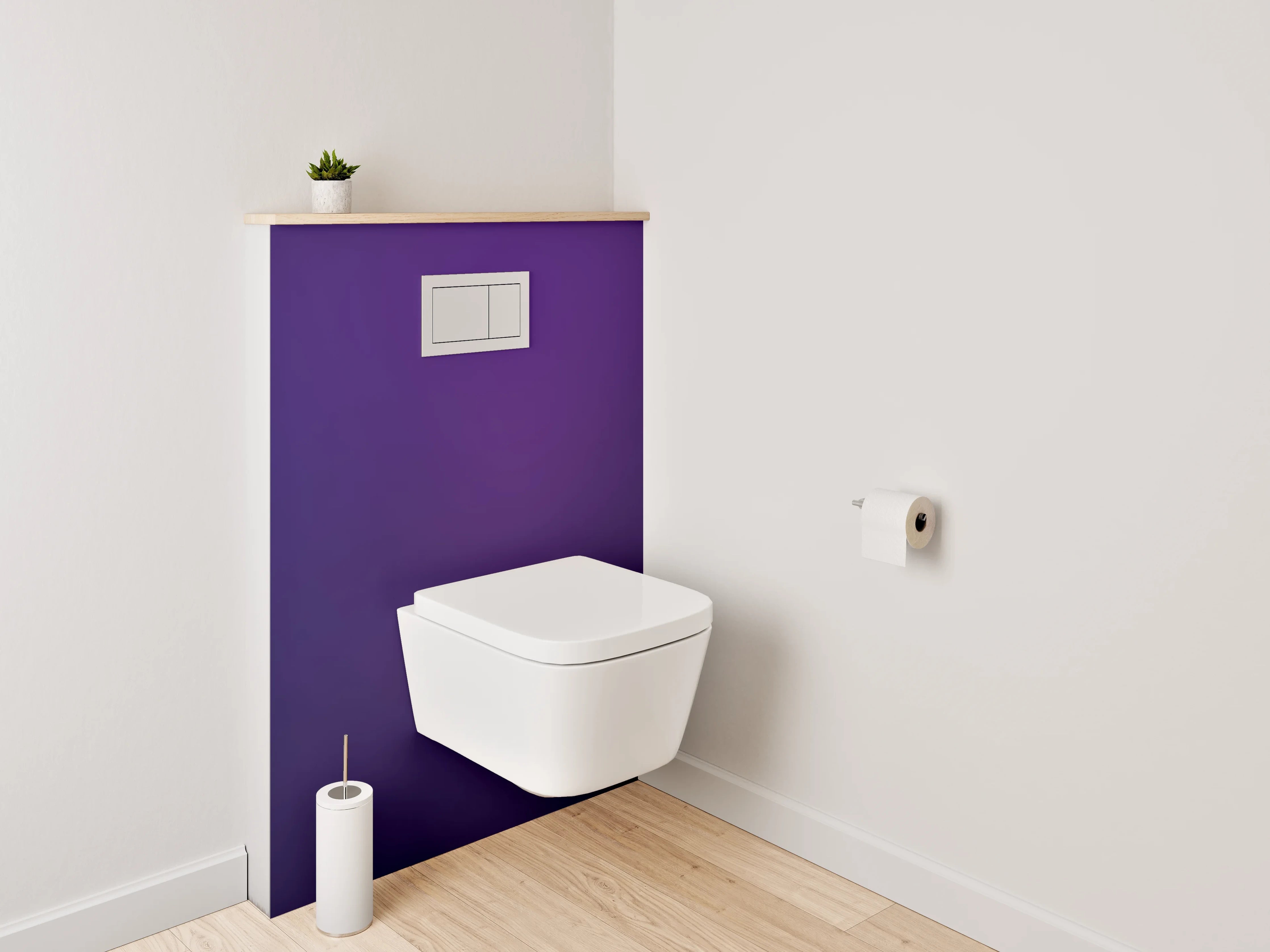 WC-Rückwand - Abstraktes Farbverlauf-Blau-Lila Motiv
