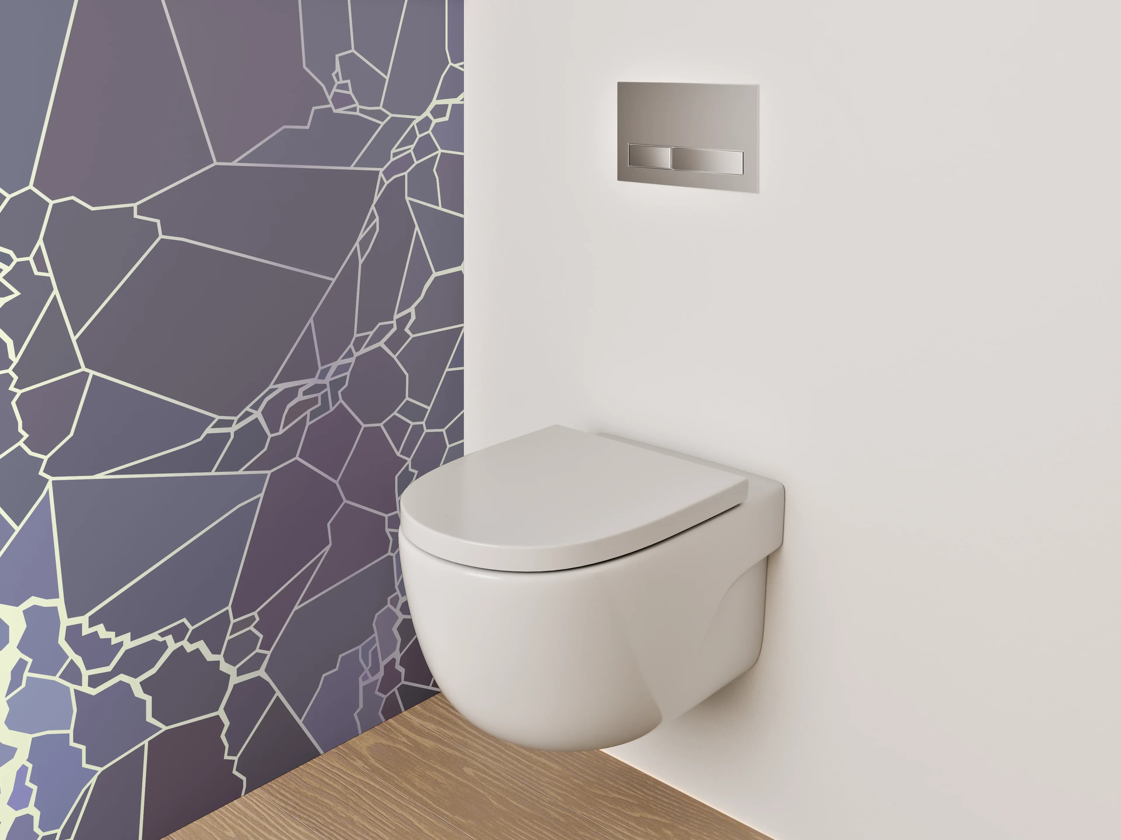 WC-Rückwand - Abstraktes Mosaik-Blitzmuster Wandmotiv