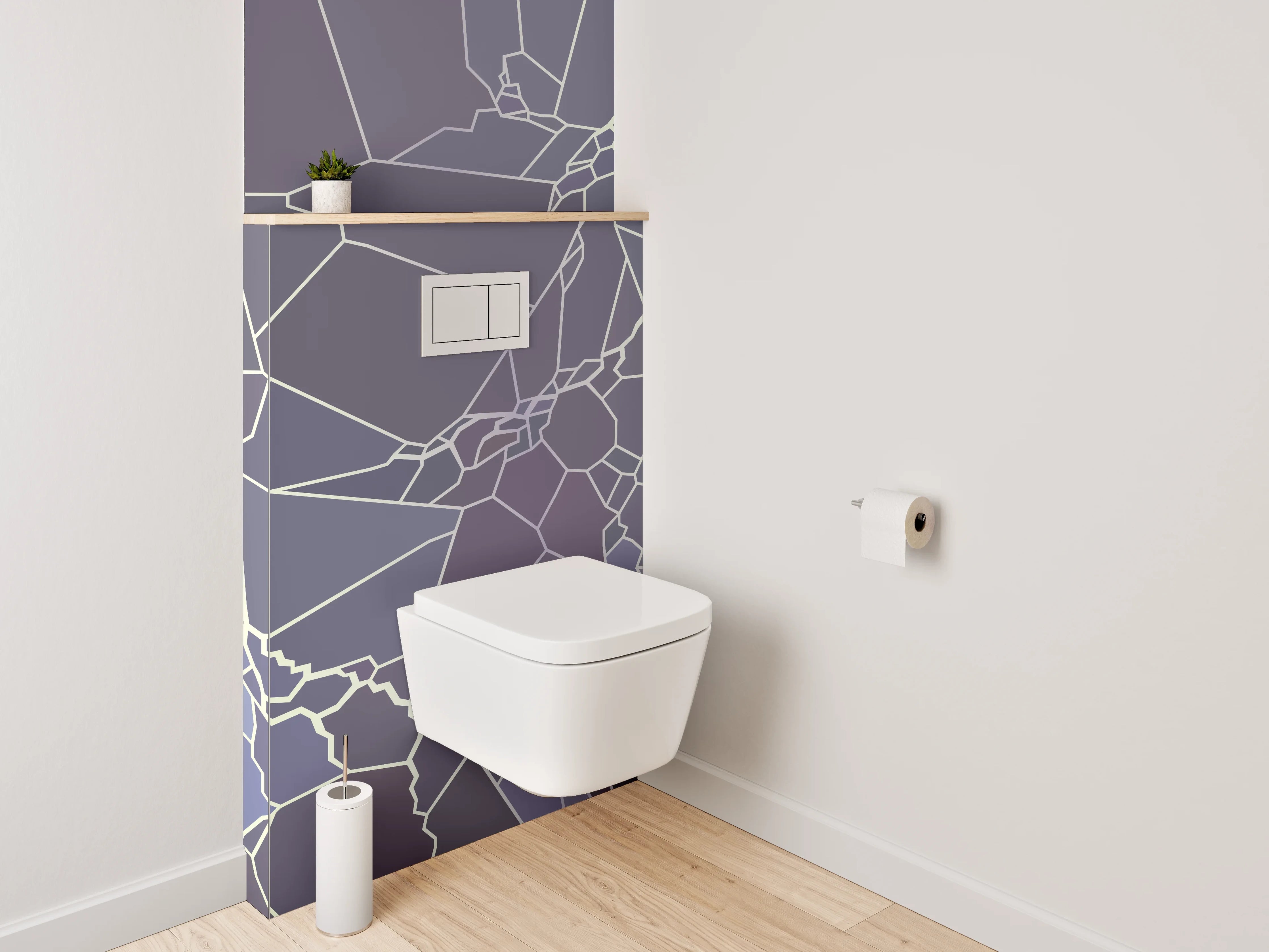 WC-Rückwand - Abstraktes Mosaik-Blitzmuster Wandmotiv