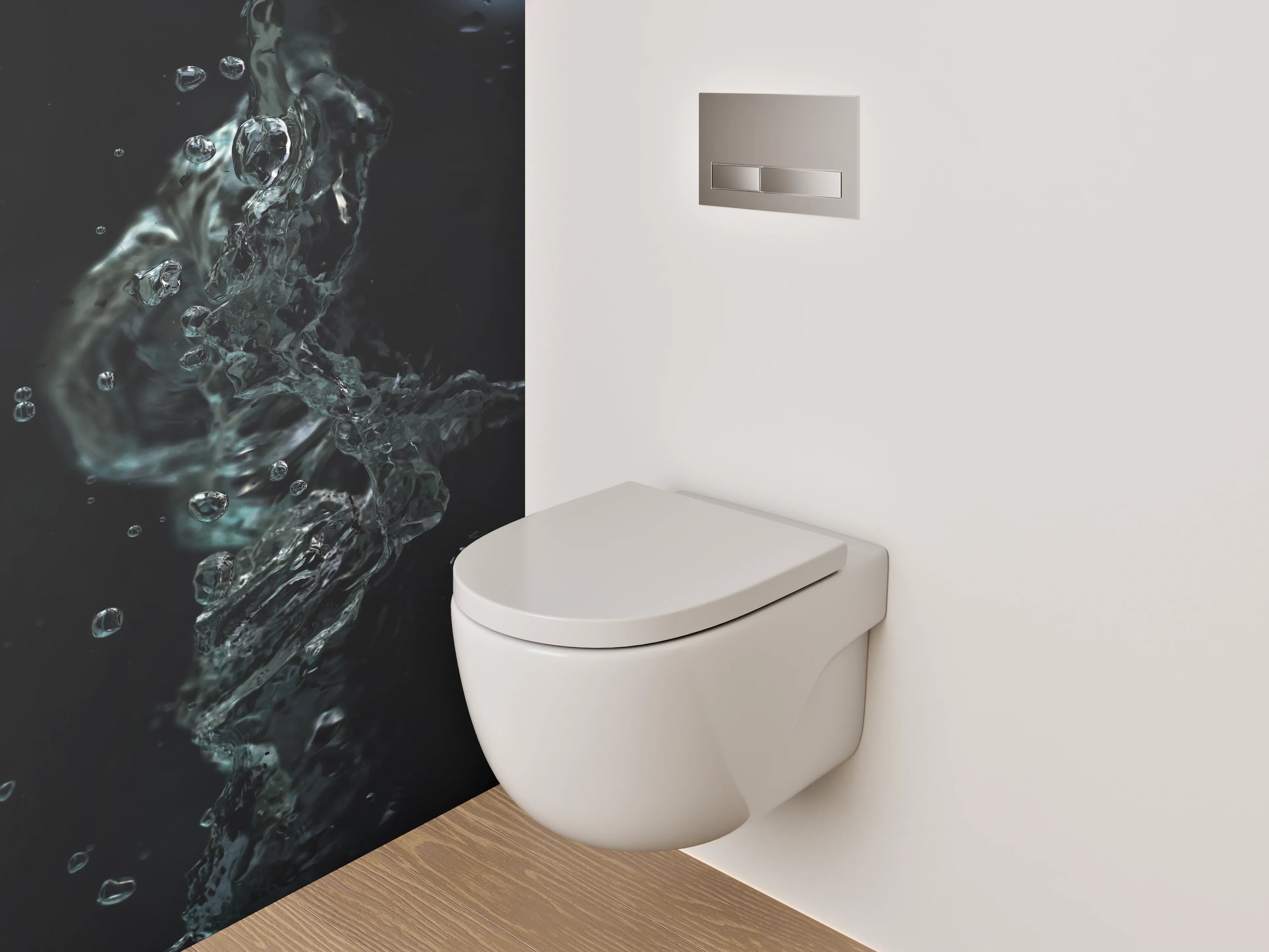 WC-Rückwand - Abstraktes Wasser Splash Motiv